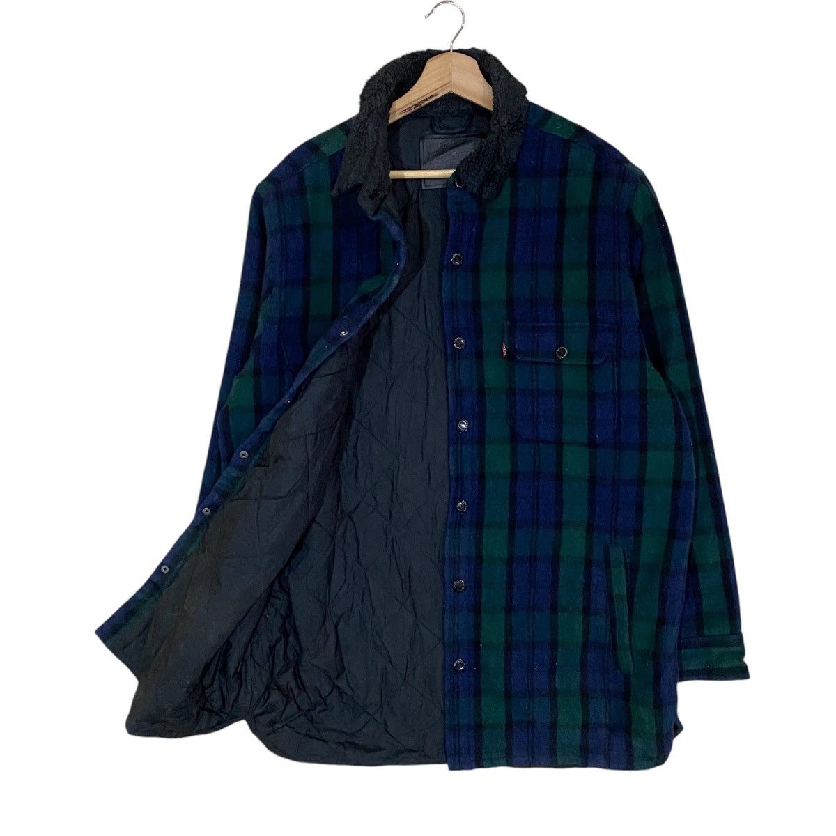 Levi's × Levi's Vintage Clothing VTG LEVIS SHERPA COLLAR WOOL TARTAN SNAP BUTTON JACKET Size US M / EU 48-50 / 2 - 2 Thumbnail