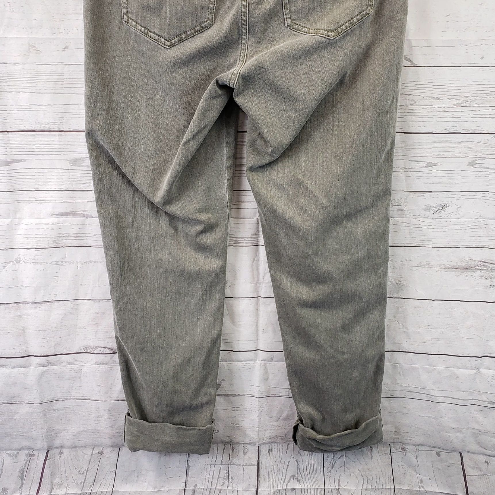 J. Jill J Jill Womens Cropped Jeans Sz 6 Solid Green High Rise Straight Leg Size 28" / US 6 / IT 42 - 5 Thumbnail