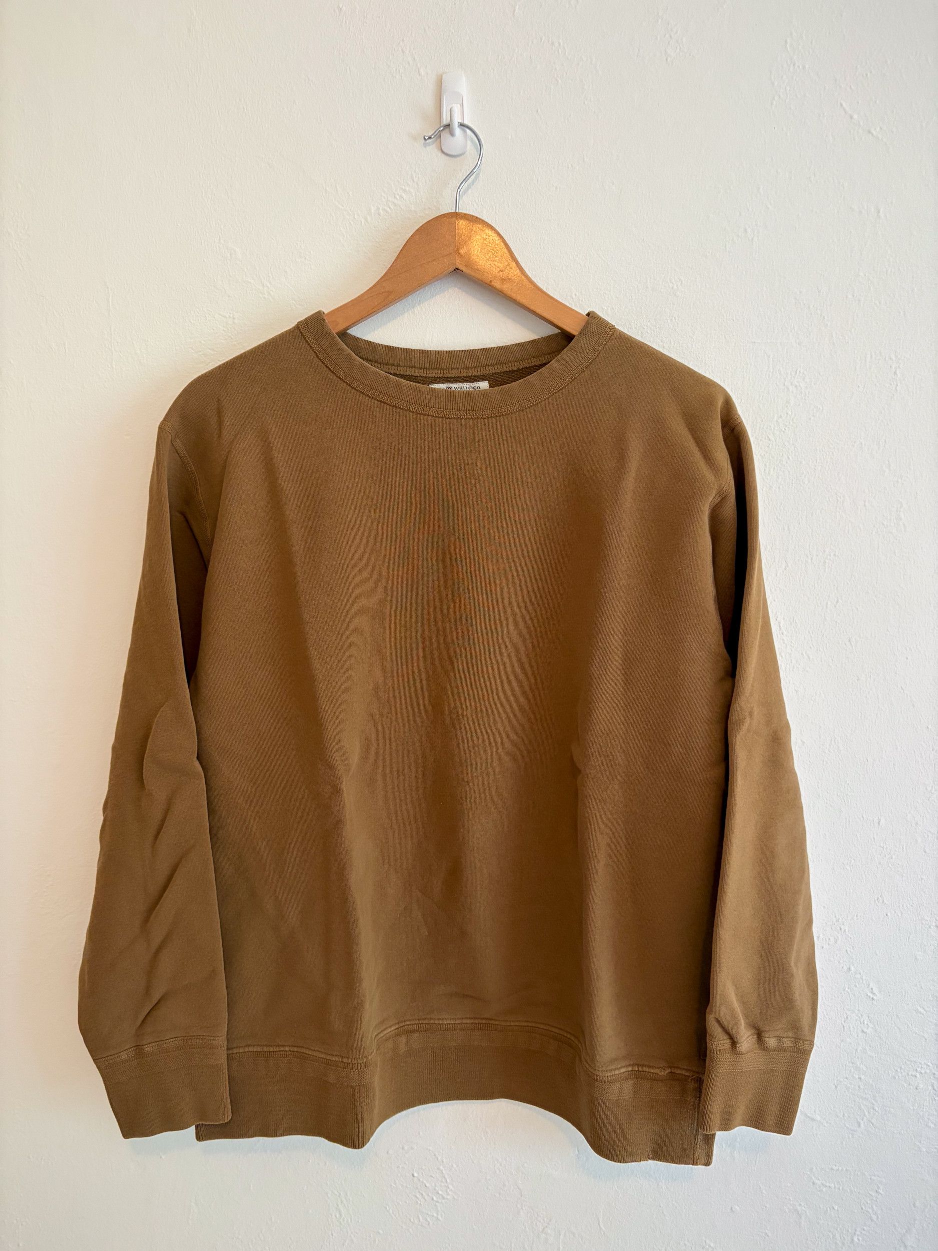 Lady White Co. Cotton Crewneck Sweater - L (sz.40) - Olive
