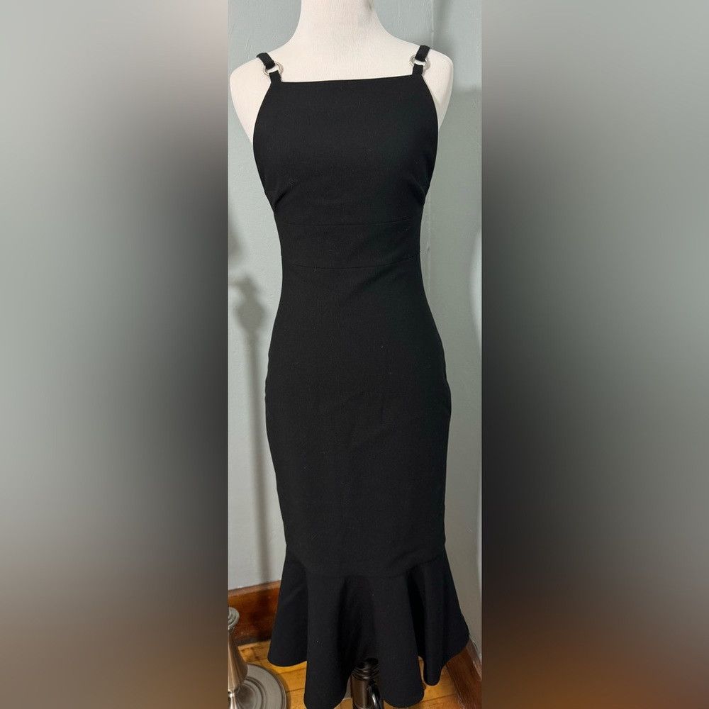 Cinq a Sept Cinq A Sept Harlyn Trumpet Midi Dress Black Mermaid Slimmin Size XS / US 0-2 / IT 36-38 - 2 Thumbnail