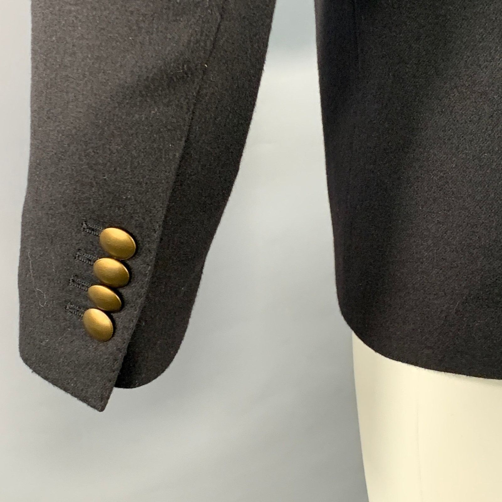 Dolce & Gabbana Size 36 Black Cashmere Silk Single Breasted Sport Coat Size 36R - 5 Thumbnail