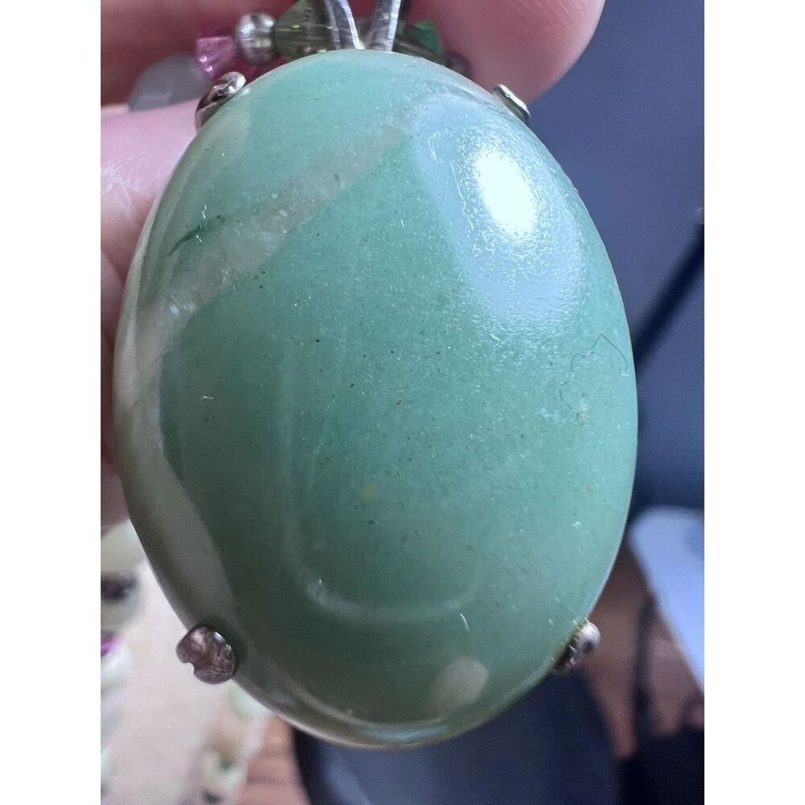 Other Jadeite Tourmaline .925 Findings & Spacers Pendent Necklace Size ONE SIZE - 1 Thumbnail
