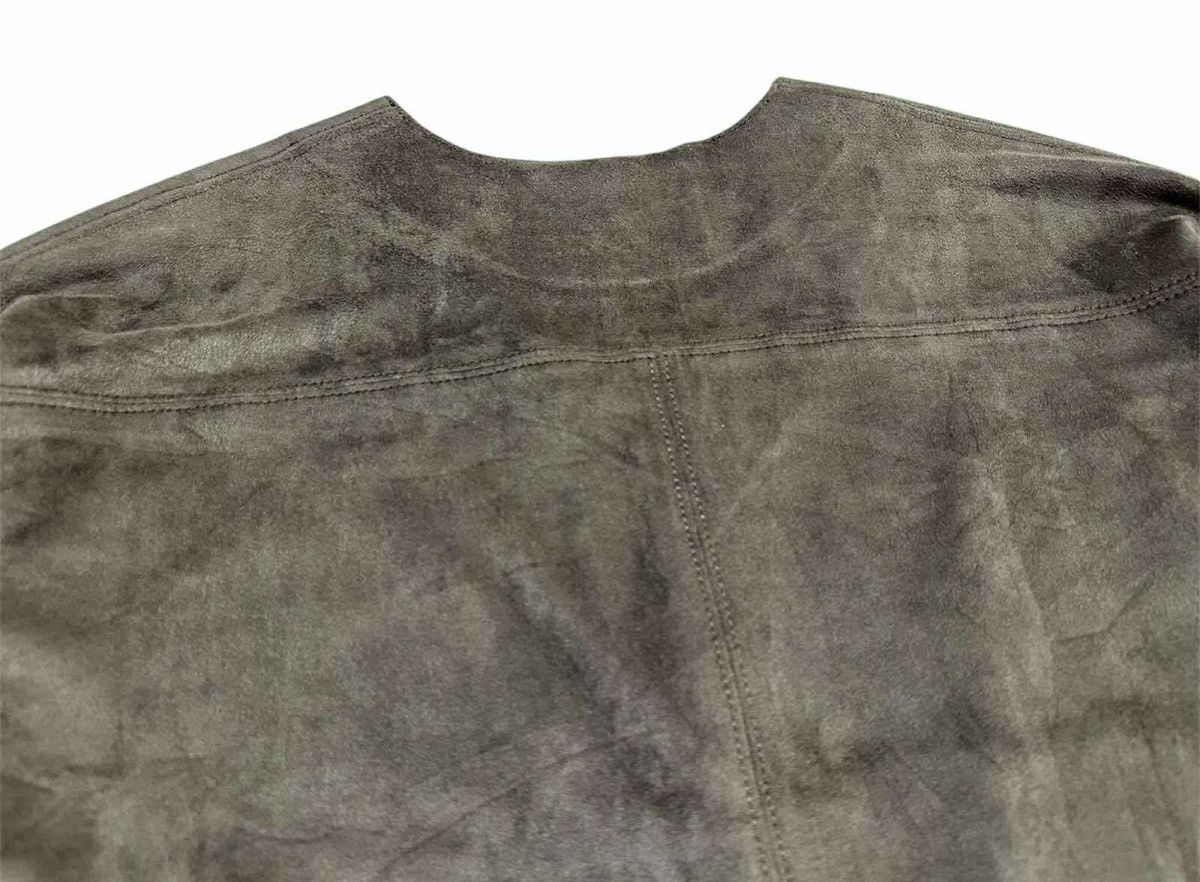 If Six Was Nine 🔥Sick Y2K Natural Vintage GOA Velvet Suede Raw Hem Ls Shirt Size US L / EU 52-54 / 3 - 9 Thumbnail