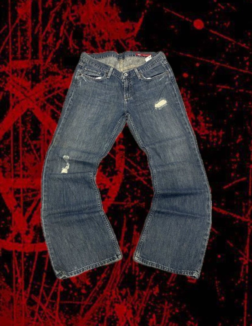 Japanese Brand Flared🔥 X2 Bootcut Jeans Punk Grunge 90s Hysteric Size US 34 / EU 50 - 1 Thumbnail