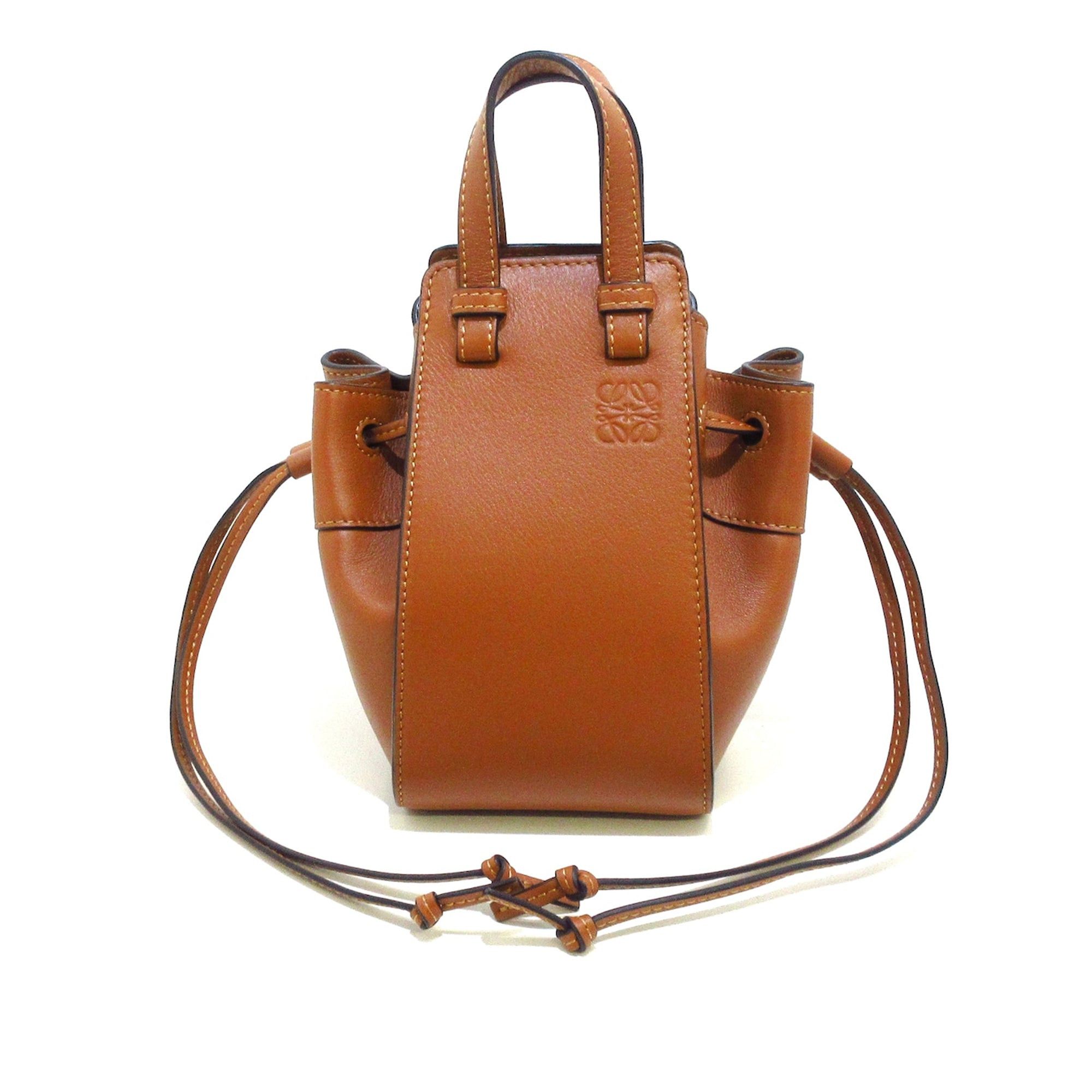 image of Loewe Mini Hammock Drawstring Bag in Brown, Women's