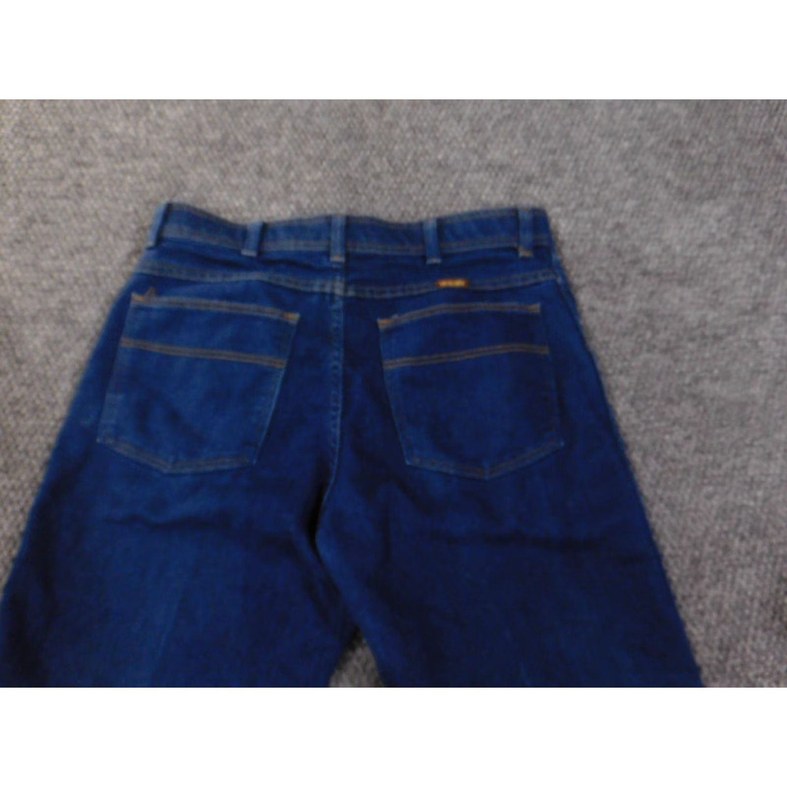 Wrangler Wrangler Jeans Mens 34x30 Straight Denim Workwear Blue Dark Wash Blue Denim Cowboy Pattern Pockets Zipper 34 30 Regular Mens Size US 34 / EU 50 - 6 Thumbnail