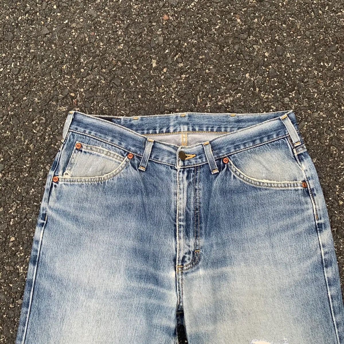 Lee Vintage Lee Riders Jeans BlueWash Distressed Denim Pants W32 Size US 32 / EU 48 - 2 Thumbnail