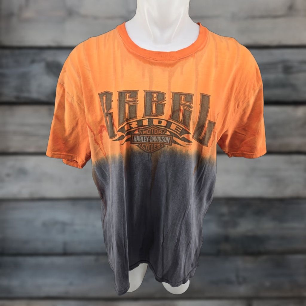 Harley Davidson Harley-Davidson T-Shirt Men’s Tie Dye Panama City Florida Size XL Orange Gray Size US XL / EU 56 / 4 - 1 Thumbnail