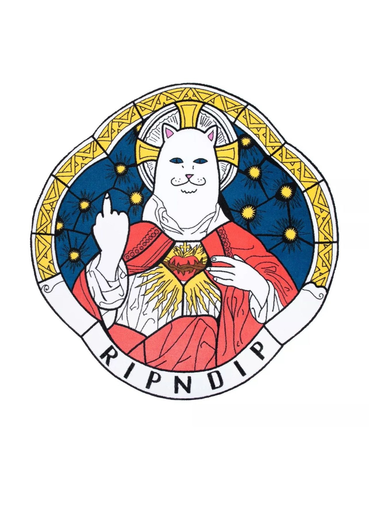 RIPNDIP RIPNDIP Stained Glass Lord Nermal Rug! Size ONE SIZE - 2 Thumbnail