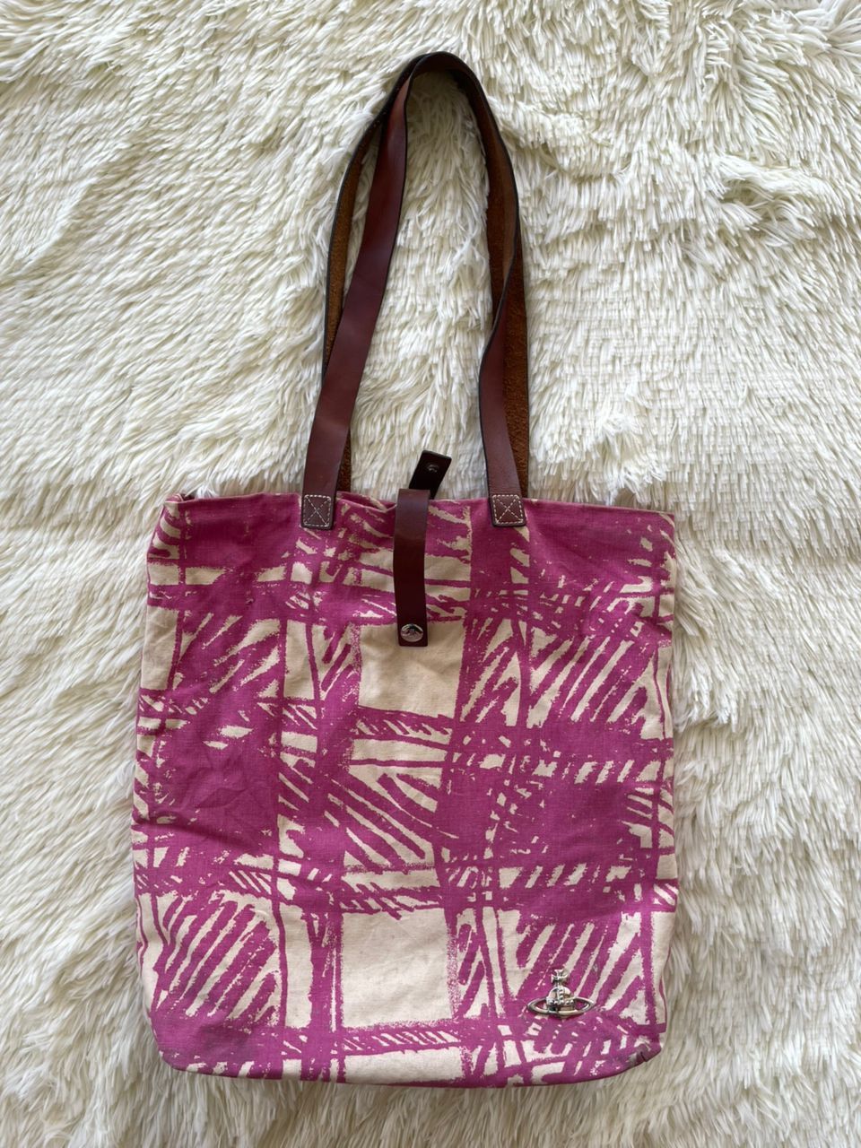 Designer × Vivienne Westwood Vivienne Westwood Marina Check Pattern Auve Tote Bag Size ONE SIZE - 1 Thumbnail
