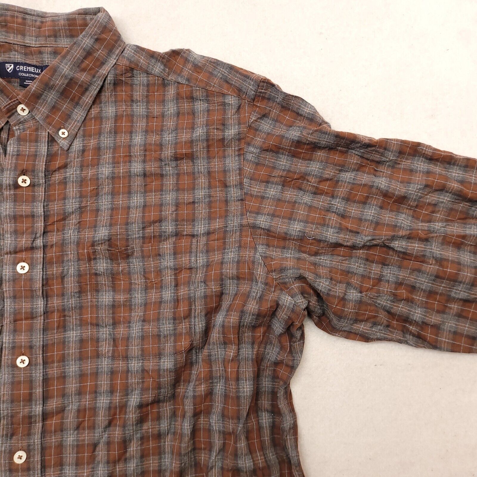 Cremieux Cremieux Collection Tartan Flannel Shirt Mens Size XL Orange Size US XL / EU 56 / 4 - 5 Thumbnail