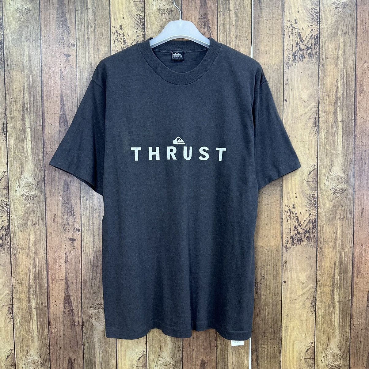 Quiksilver Vintage 90s Quiksilver Thrust Center Logo Tshirt A759 Size US M / EU 48-50 / 2 - 1 Thumbnail
