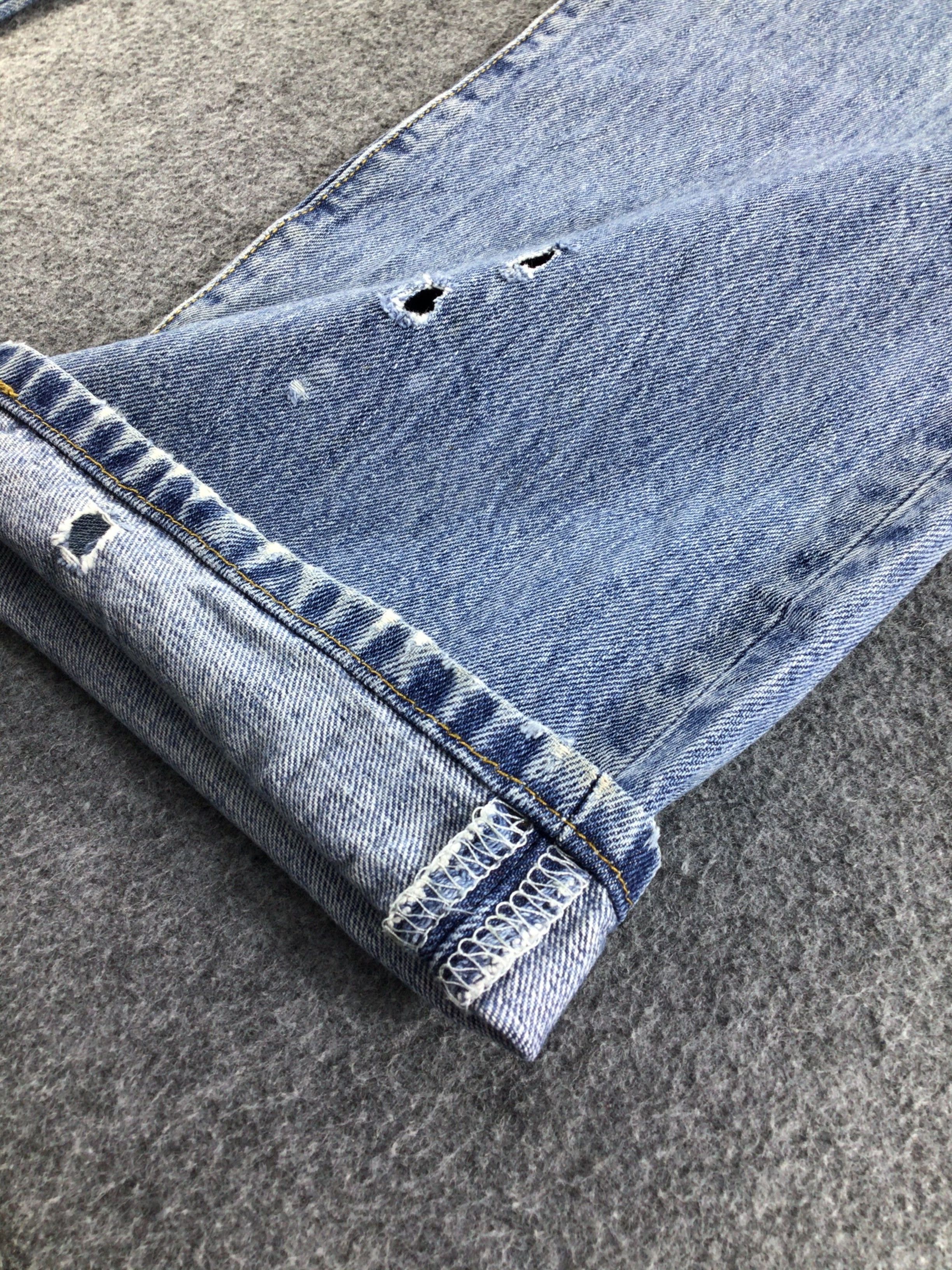 Levi's Levis 501 Jeans Faded Blue Denim-J395 Size US 35 - 7 Thumbnail