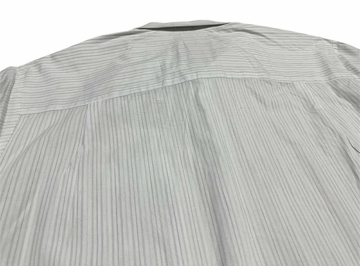 Courreges 🔥Vintage Courreges Homme Striped Shirt Ss Embroidered Logo Size US XL / EU 56 / 4 - 9 Thumbnail