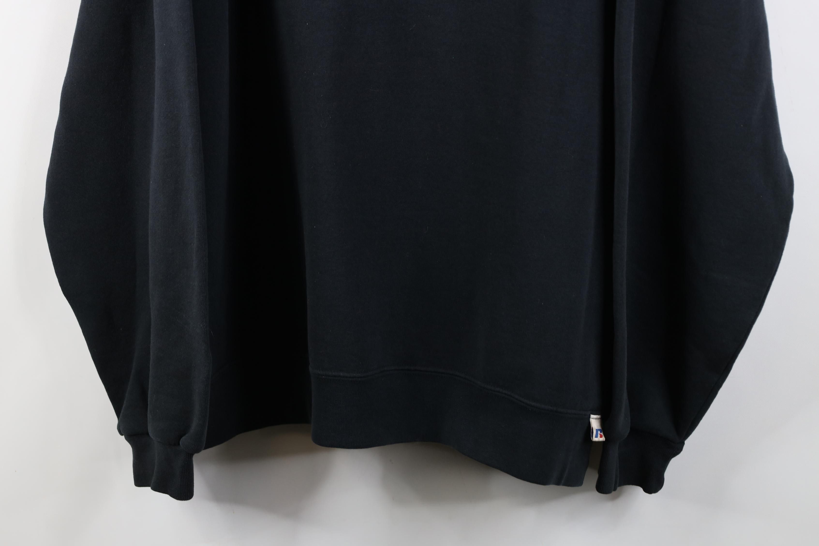Russell Athletic Vintage 90s Russell Athletic Blank Crewneck Sweatshirt Black Size US XXL / EU 58 / 5 - 3 Thumbnail