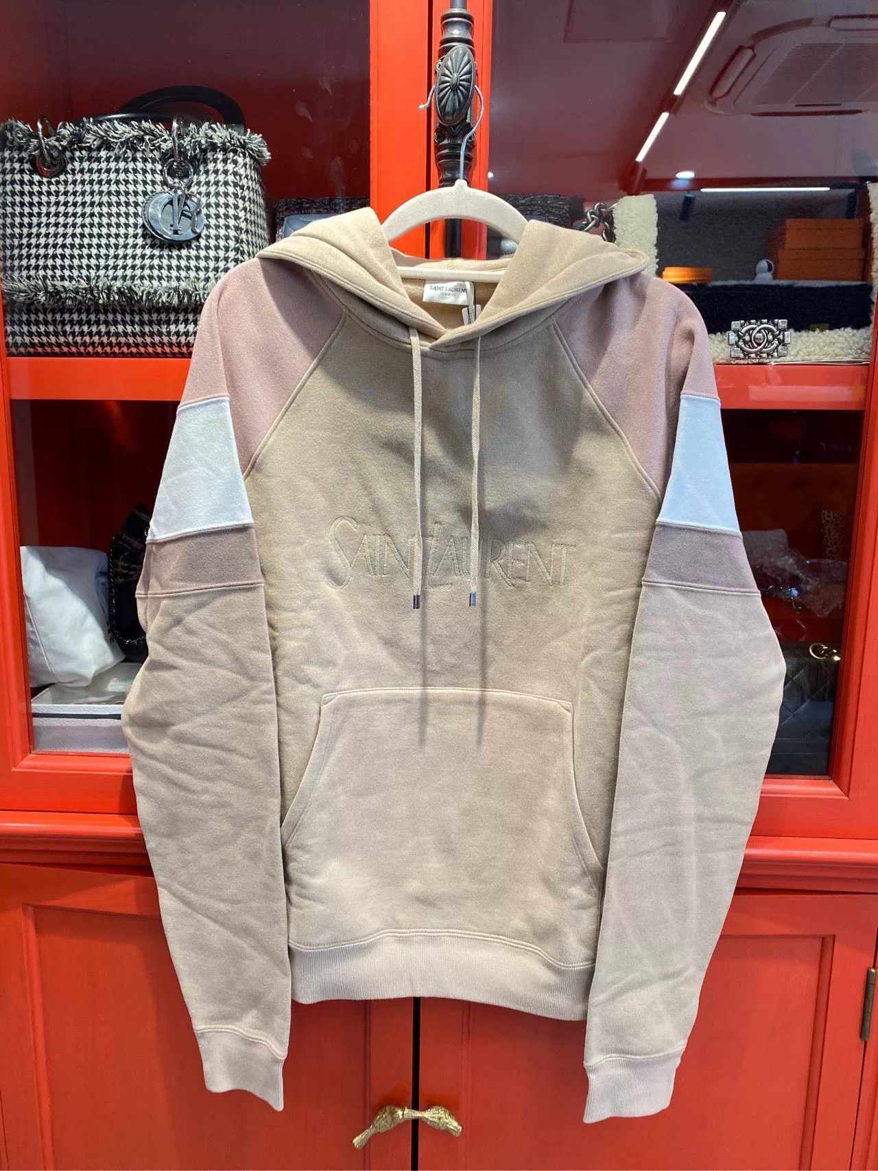 Saint Laurent Paris Saint Laurent Color-Block Hoodie Size US L / EU 52-54 / 3 - 1 Thumbnail