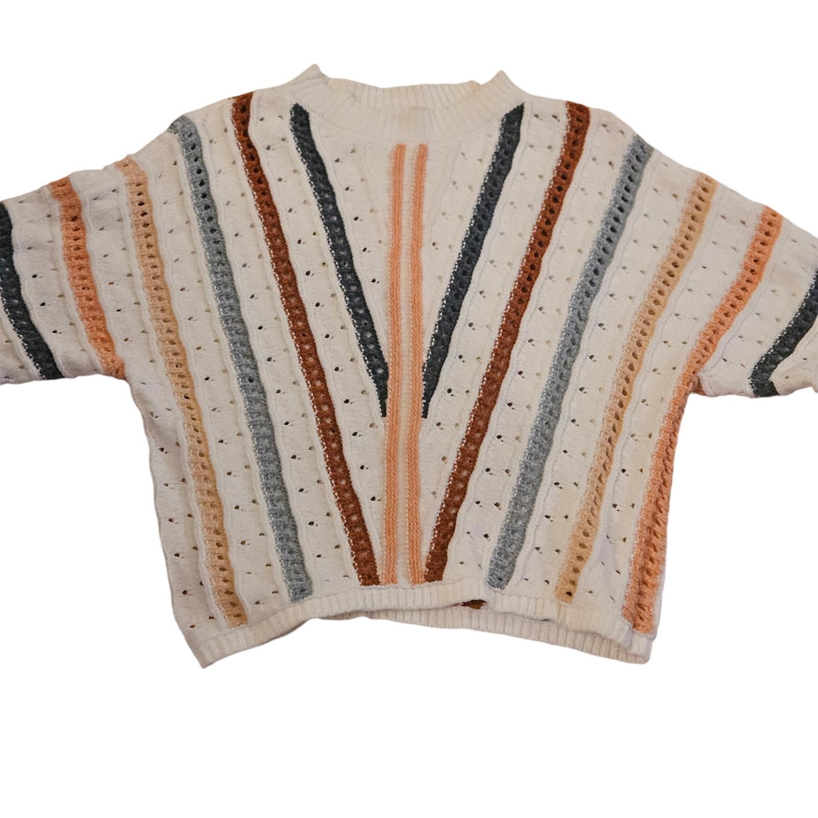 Designer Maurices Colorful Striped Knit Sweater - Size S Size S / US 4 / IT 40 - 1 Thumbnail