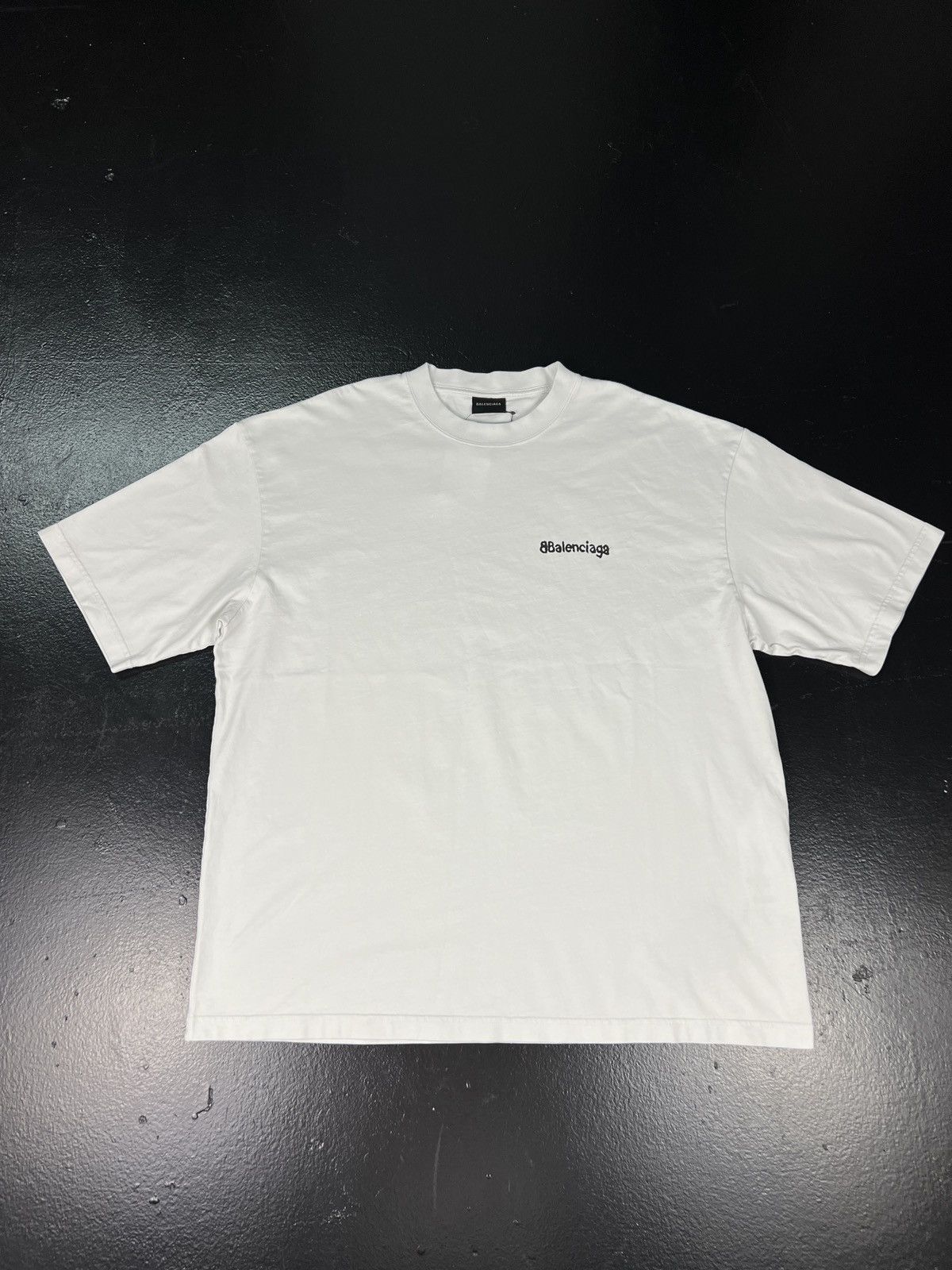 balenciaga hand drawn bb t shirt