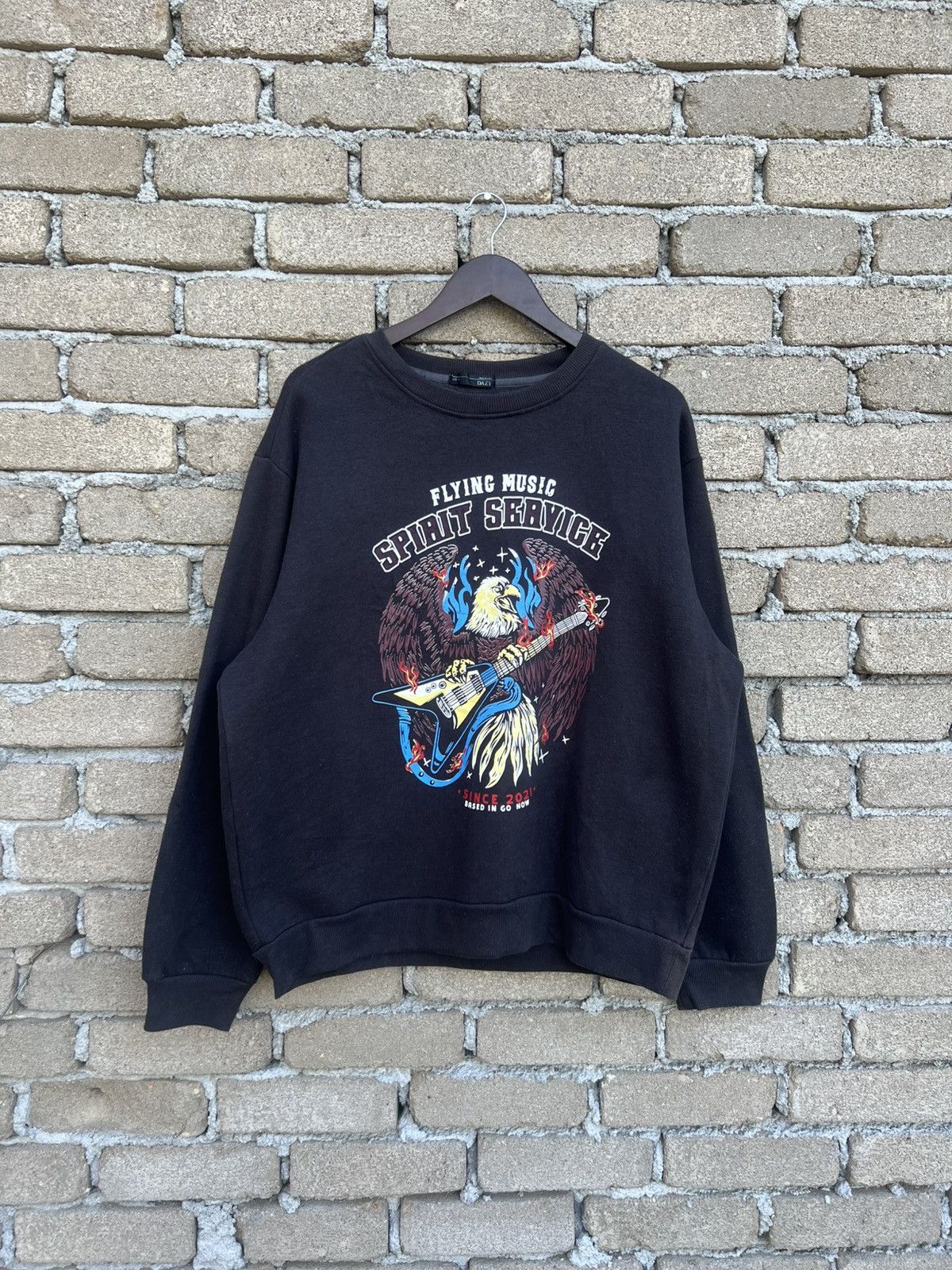 Japanese Brand Flying Music Spirit Service Crewneck Sweatshirt Size US M / EU 48-50 / 2 - 2 Thumbnail