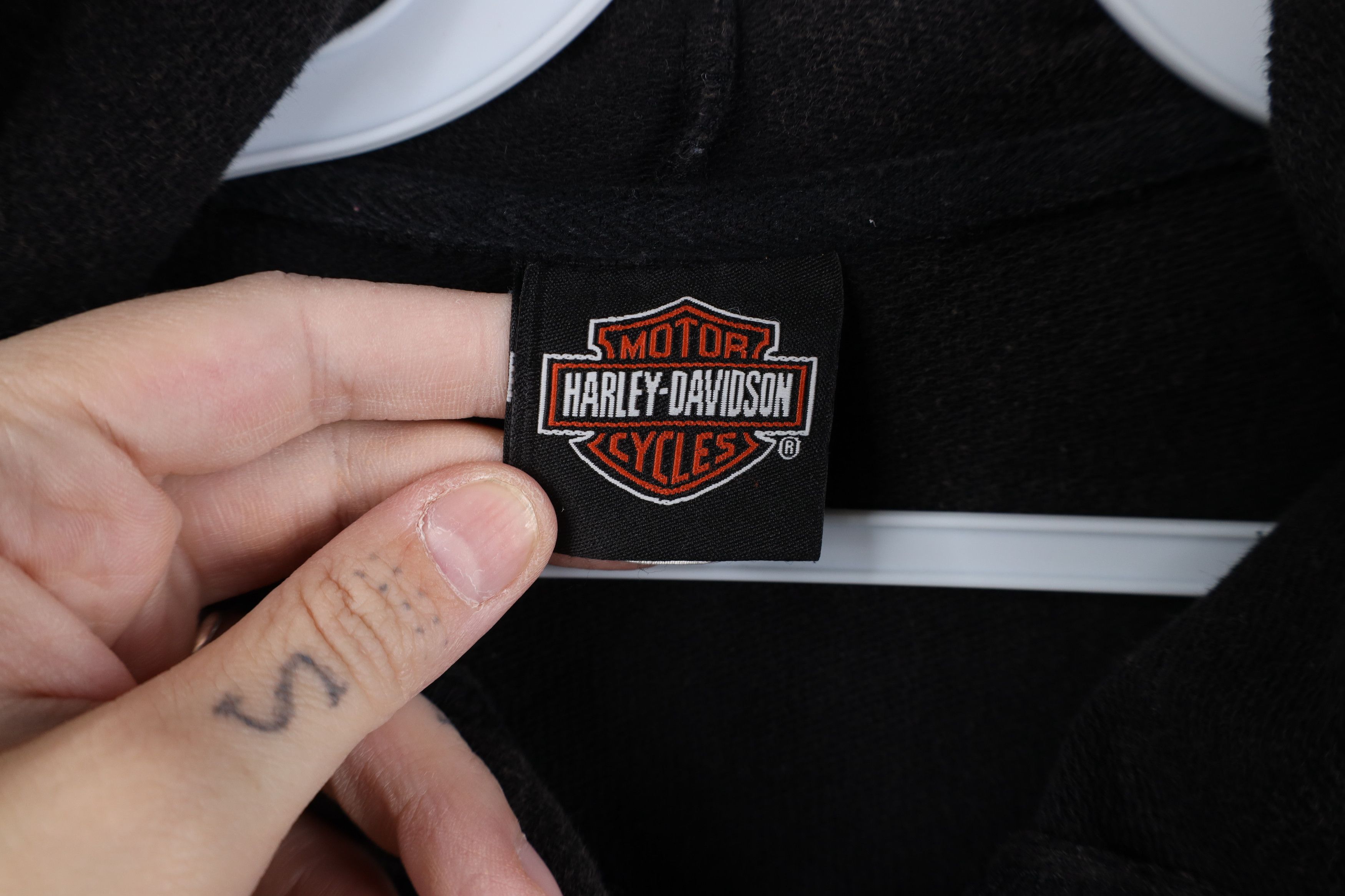 Harley Davidson Y2K Harley Davidson Stonewash Crown Wings Full Zip Hoodie Size M / US 6-8 / IT 42-44 - 5 Thumbnail