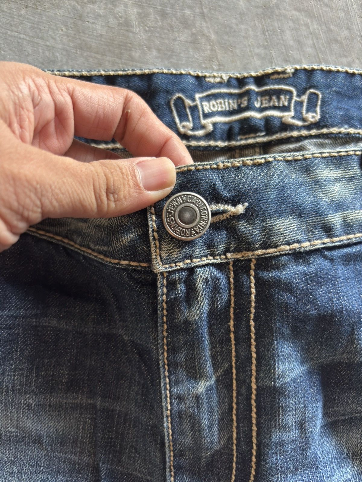 Robins Jeans ROBINS JEANS slim jeans cross wing back patches rapper Size US 34 / EU 50 - 3 Thumbnail