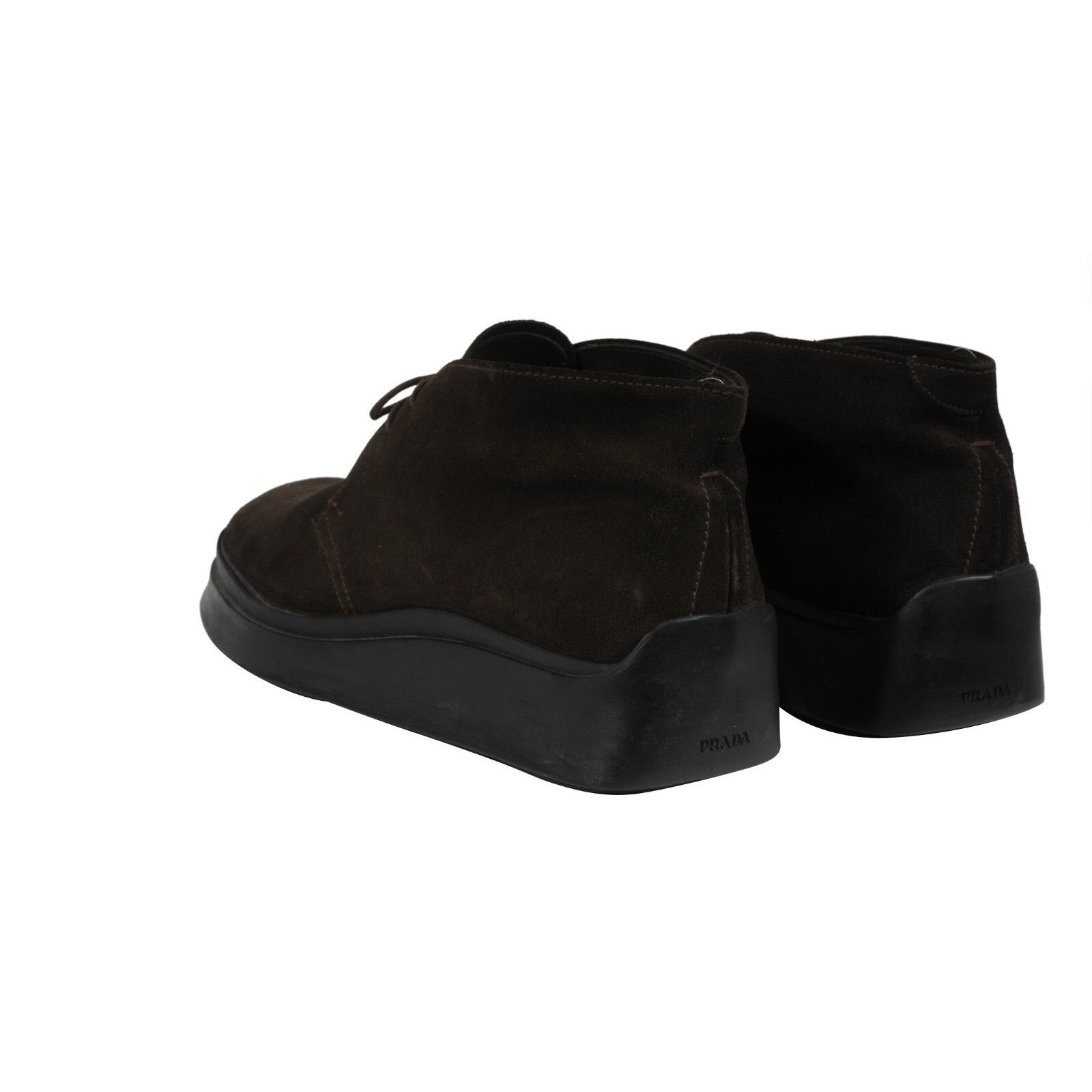 Prada Vintage 2000s Chukka Boots Brown Suede - 02473 Size US 13 / EU 46 - 5 Thumbnail