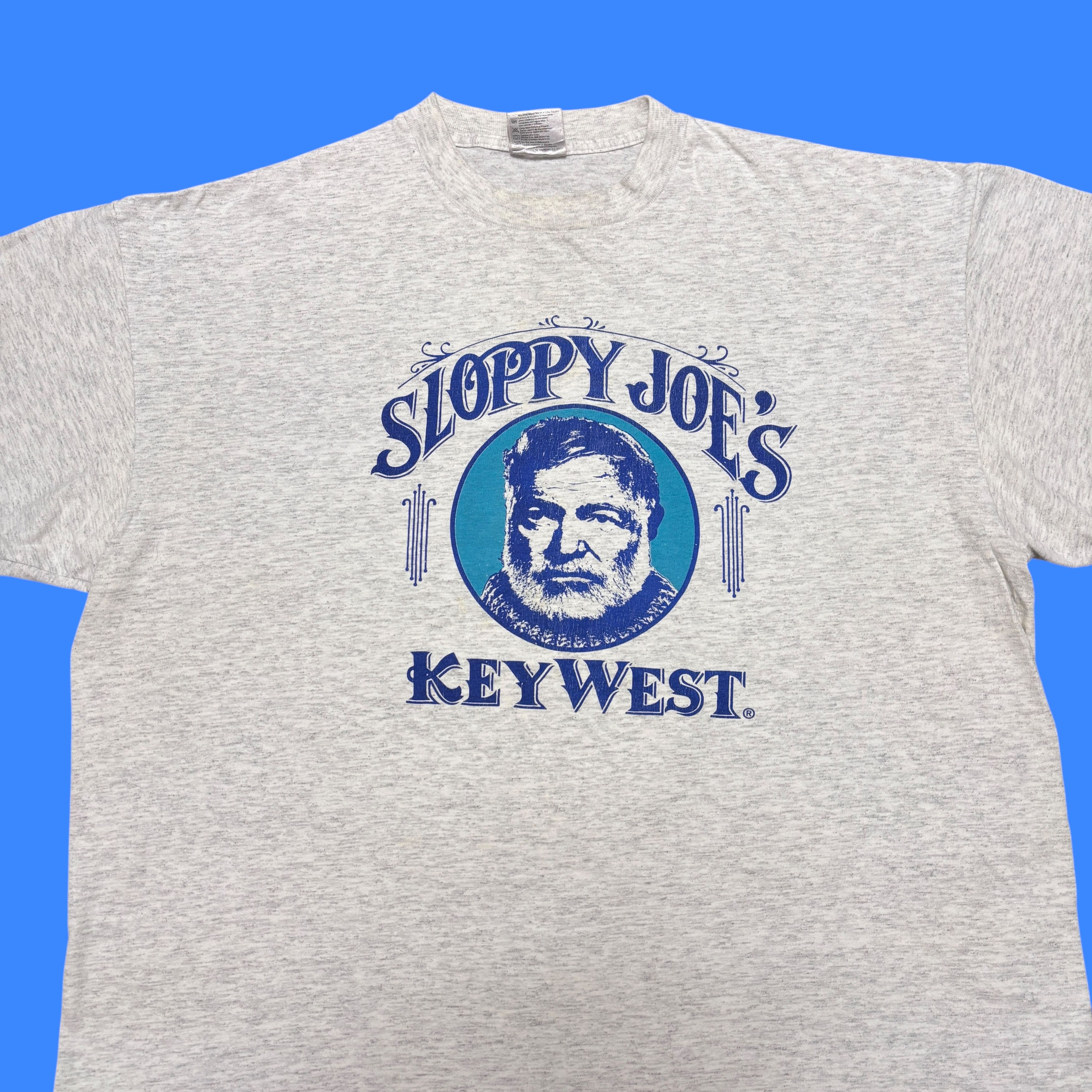 Vacation × Vintage Vintage 90s T Shirt Single Stitch Sloppy Joes Key West Art Size US XXL / EU 58 / 5 - 2 Thumbnail