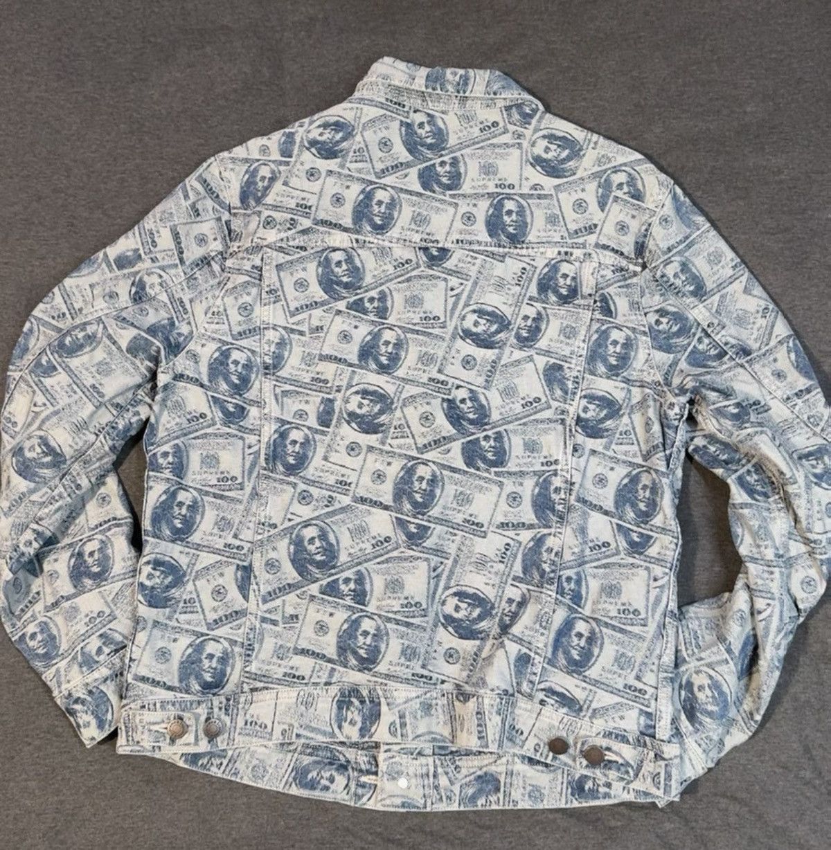 Supreme Supreme 100 dollars bill trucker denim Jacket Size US M / EU 48-50 / 2 - 2 Thumbnail