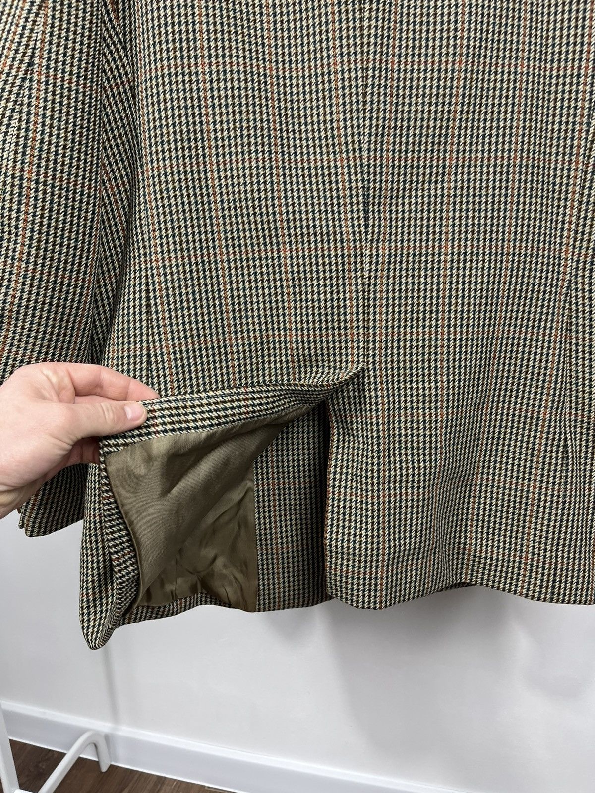 Other Vintage 1963 British Wool Blazer Houndstooth Tailored Size 44R - 11 Thumbnail