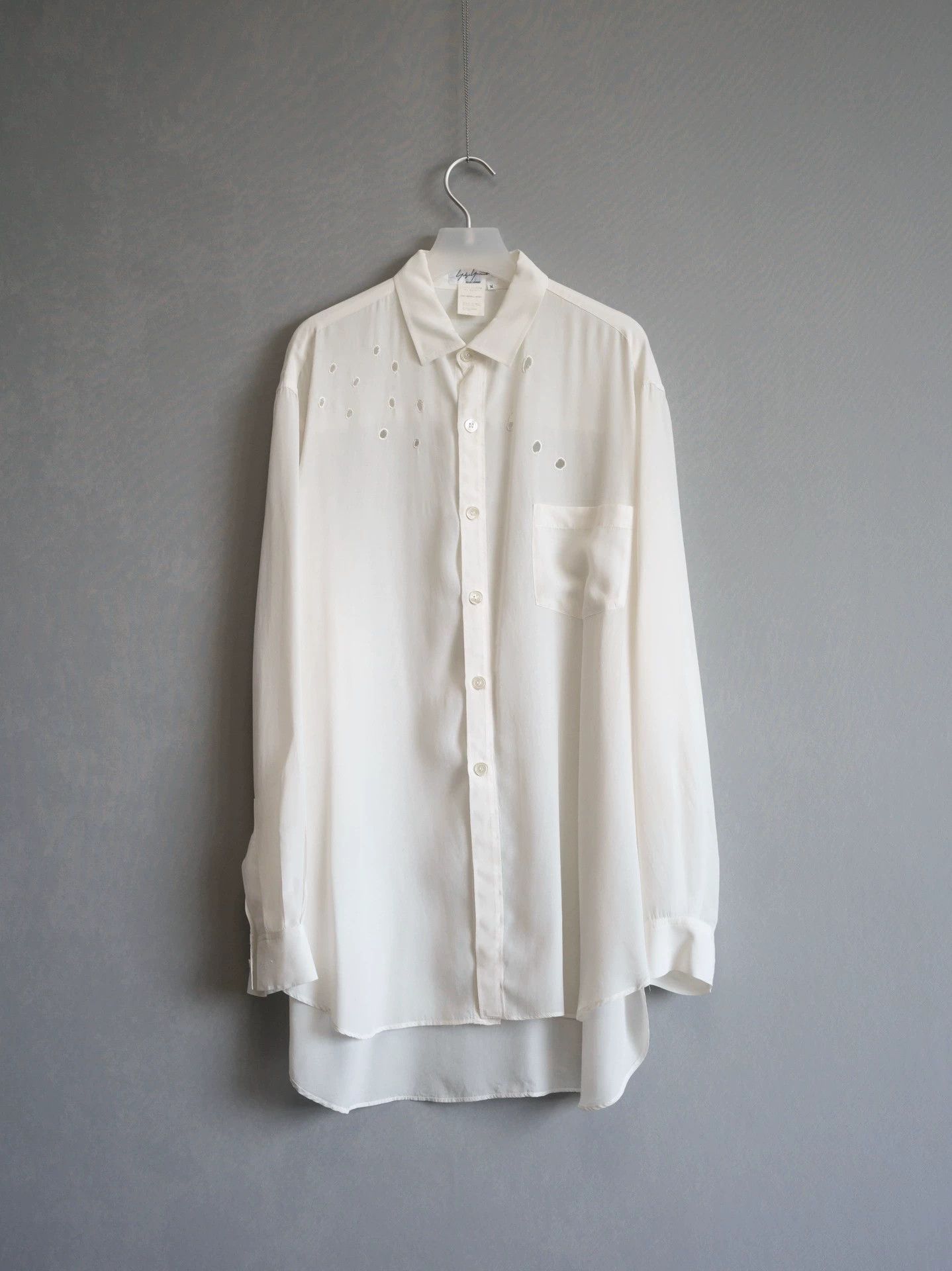 Yohji Yamamoto Yohji Yamamoto 92SS Bullet Hole Cutout Shirt Size US M / EU 48-50 / 2 - 1 Thumbnail