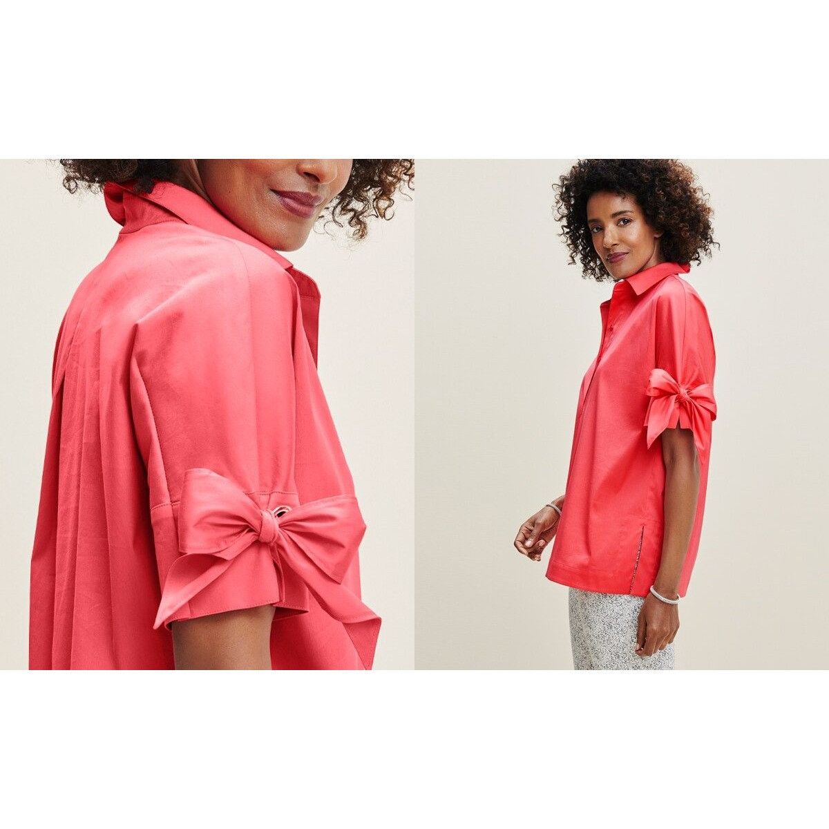 Chicos Chicos Poplin Bow and Grommet Detail Tunic Size S / US 4 / IT 40 - 5 Thumbnail