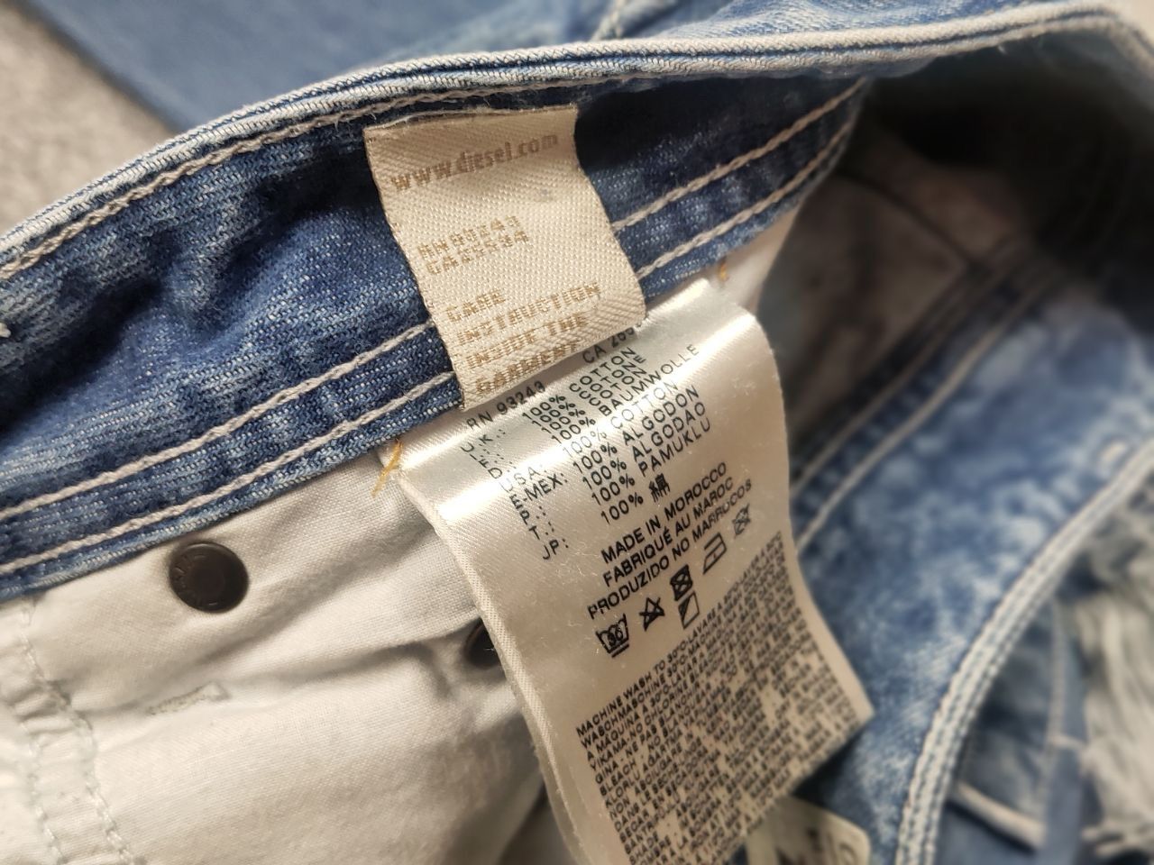 If Six Was Nine × Le Grande Bleu (L.G.B.) × Vintage Vintage Diesel If Six Was Nine style Distressed Flared Jeans Size US 30 / EU 46 - 20 Thumbnail