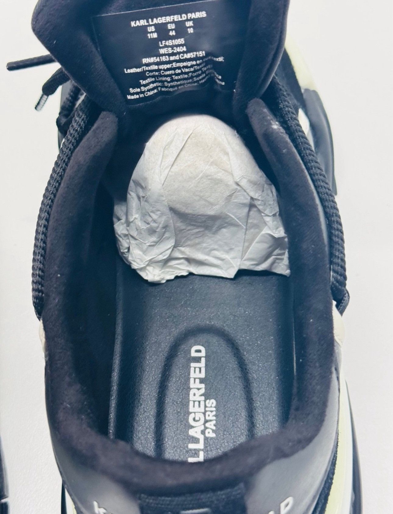 Karl Lagerfeld Karl Lagerfeld Paris Low-Top Leather Sawtooth Sneakers Size US 11 / EU 44 - 6 Thumbnail