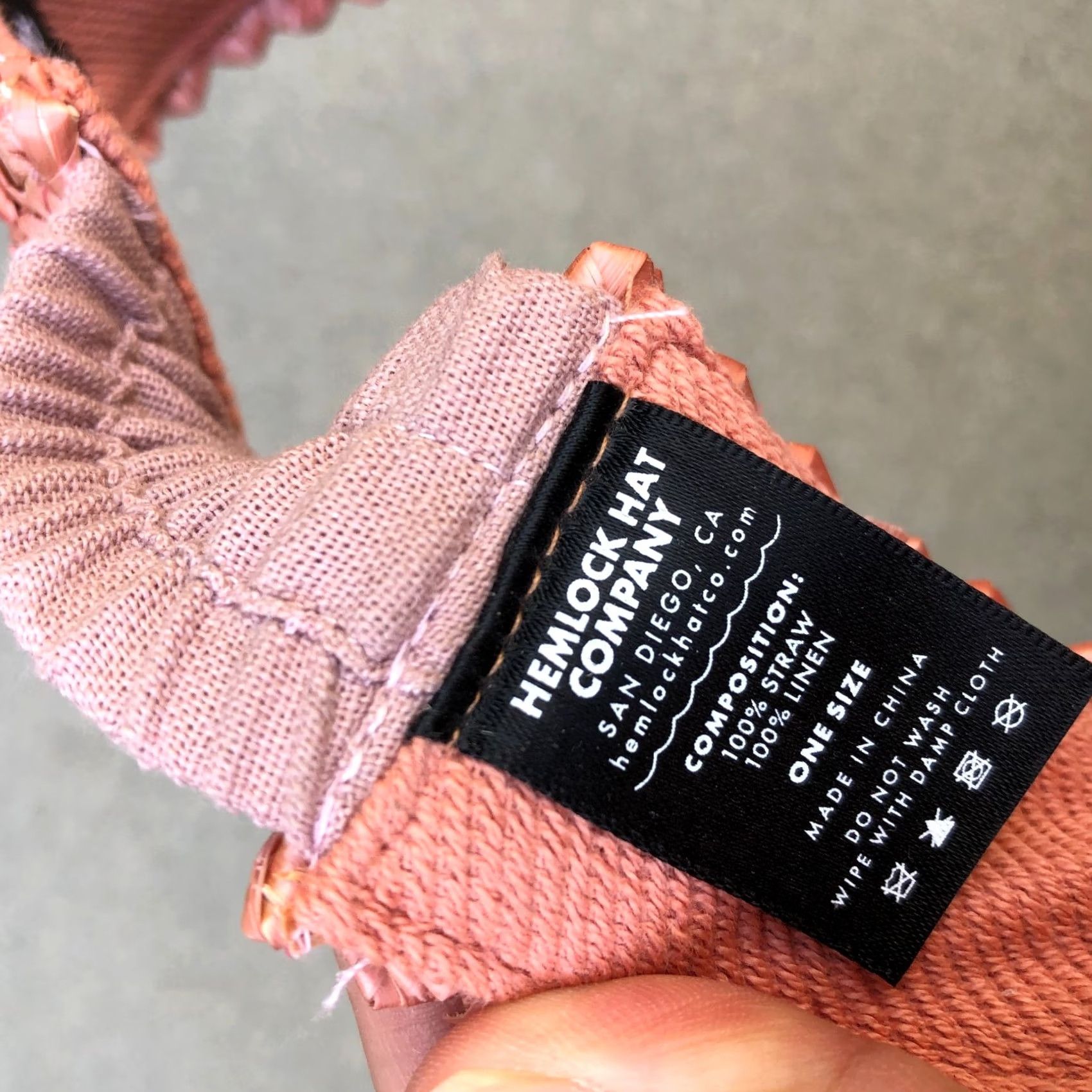 CO Hemlock Hat Co Visor Hat Women One Size 100% Linen Straw Pink Cap San Diego Size ONE SIZE - 7 Thumbnail