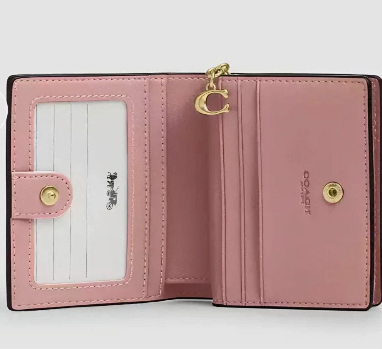 Coach Snap Wallet C2862 Gold/Carnation Size ONE SIZE - 11 Thumbnail