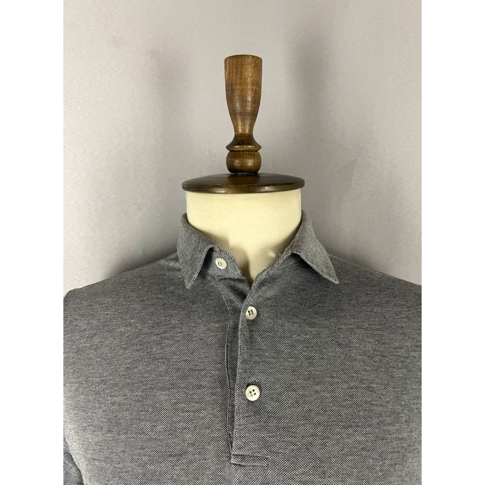 Canali Canali Polo Shirt Mens Size 46 Gray Cotton Short Sleeve Collared Golf Size US XXL / EU 58 / 5 - 5 Thumbnail