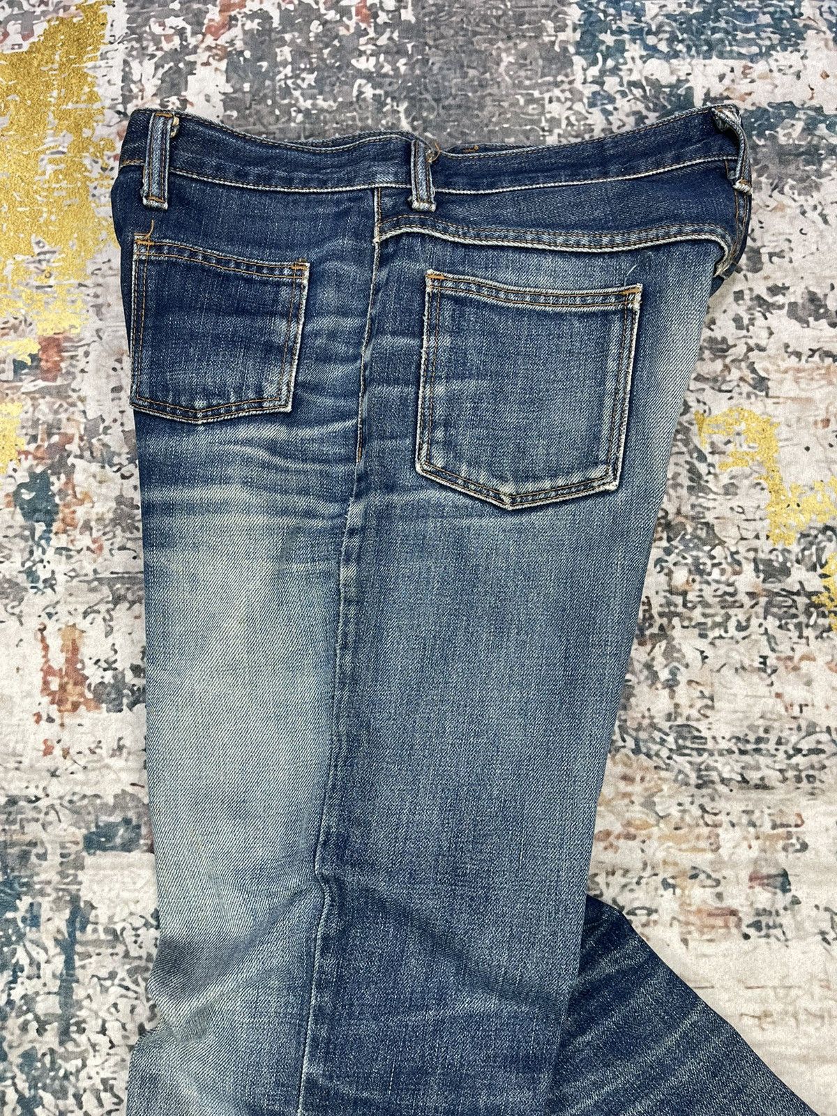 Wrangler Vtg 90s Wrangler Patch Pocket Boot Cut Flared Jeans Size 30" / US 8 / IT 44 - 10 Thumbnail