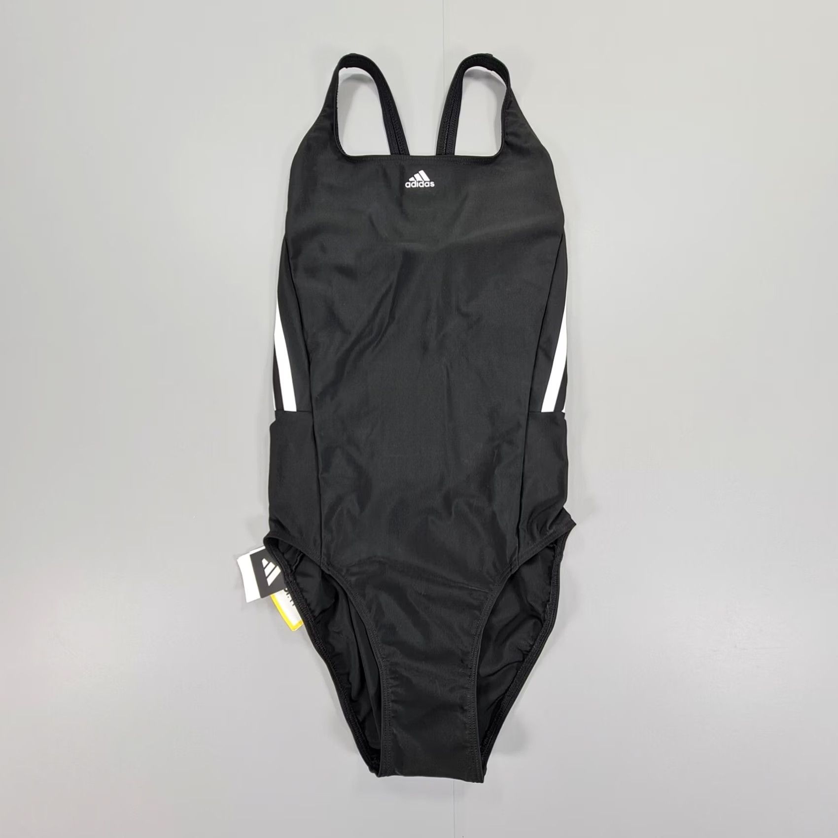 Adidas adidas Womens Swimsuit Black 32 Classic 3-Stripes One Piece Size ONE SIZE - 2 Thumbnail