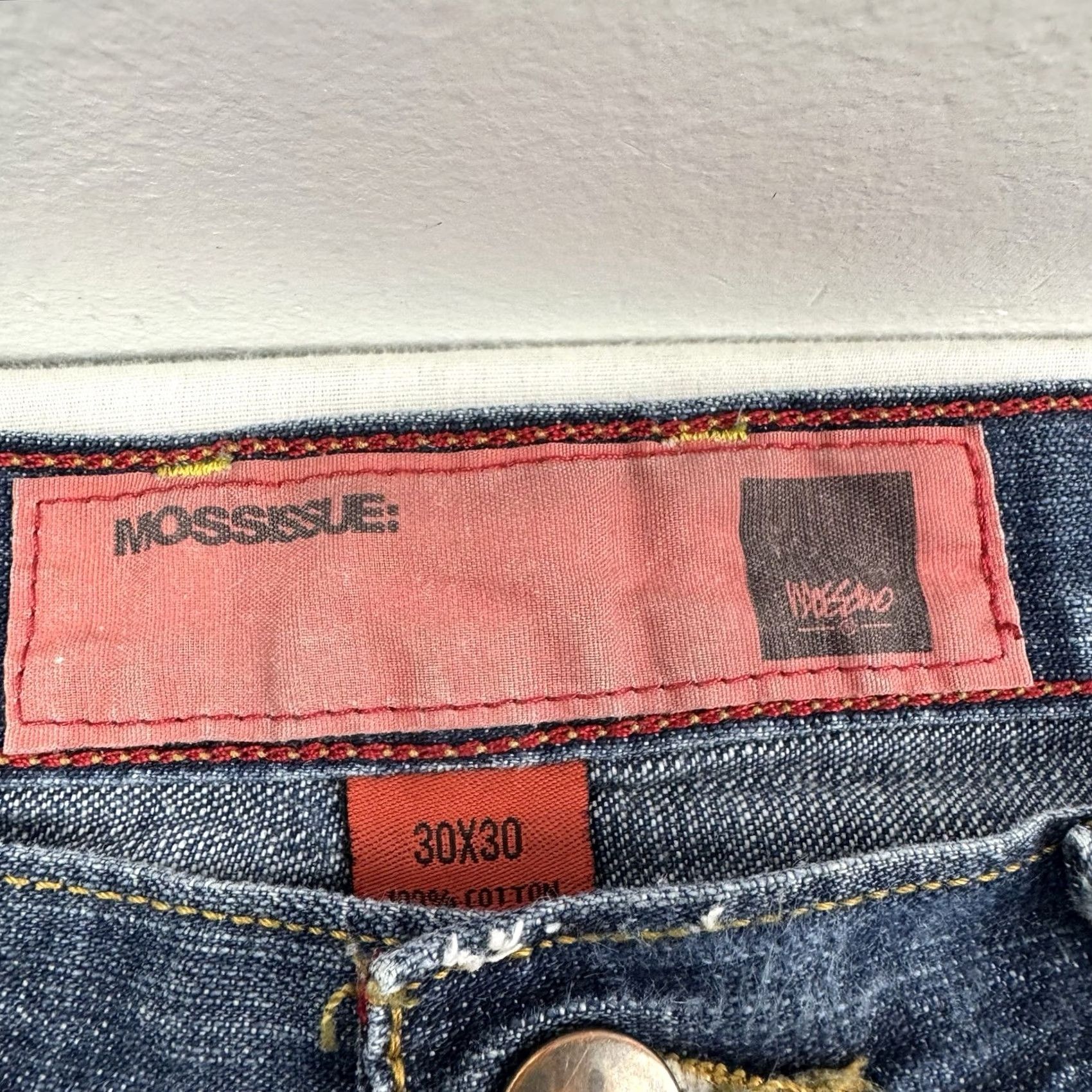 Mossimo VINTAGE Mossimo Jeans Men's 30x30 Baggy Relaxed Hipster Y2K 90s Punk USA Blue Cotton Jeans Relaxed Straight Mens 30 Inseam XS-? Size US 30 / EU 46 - 4 Thumbnail