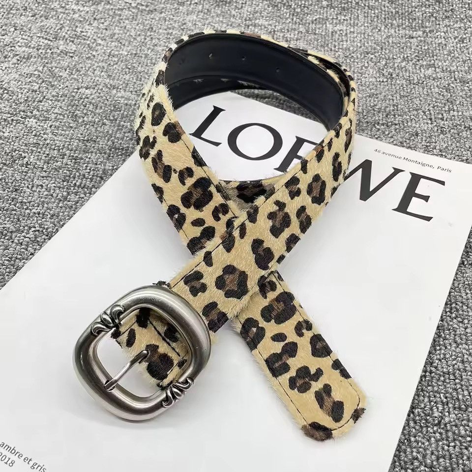 Japanese Brand leopard print PU Leather Belt Size ONE SIZE - 3 Thumbnail