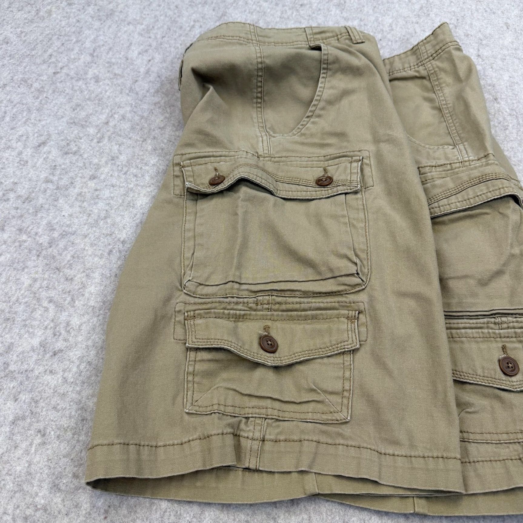 Vintage IRON CO. Cargo Shorts Mens 40 Beige Stretch Multi Pocket Casual Outdoor Size US 40 / EU 56 - 4 Thumbnail