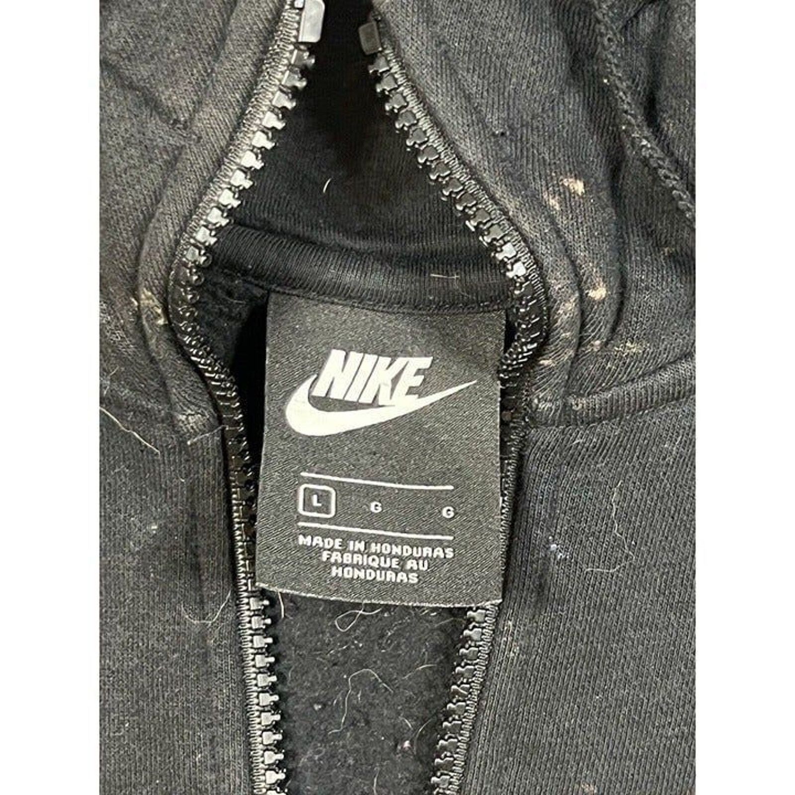 Nike Vintage Nike Full Zip Up Hoodie Sweatshirt Black Mens Size L Size US L / EU 52-54 / 3 - 5 Thumbnail
