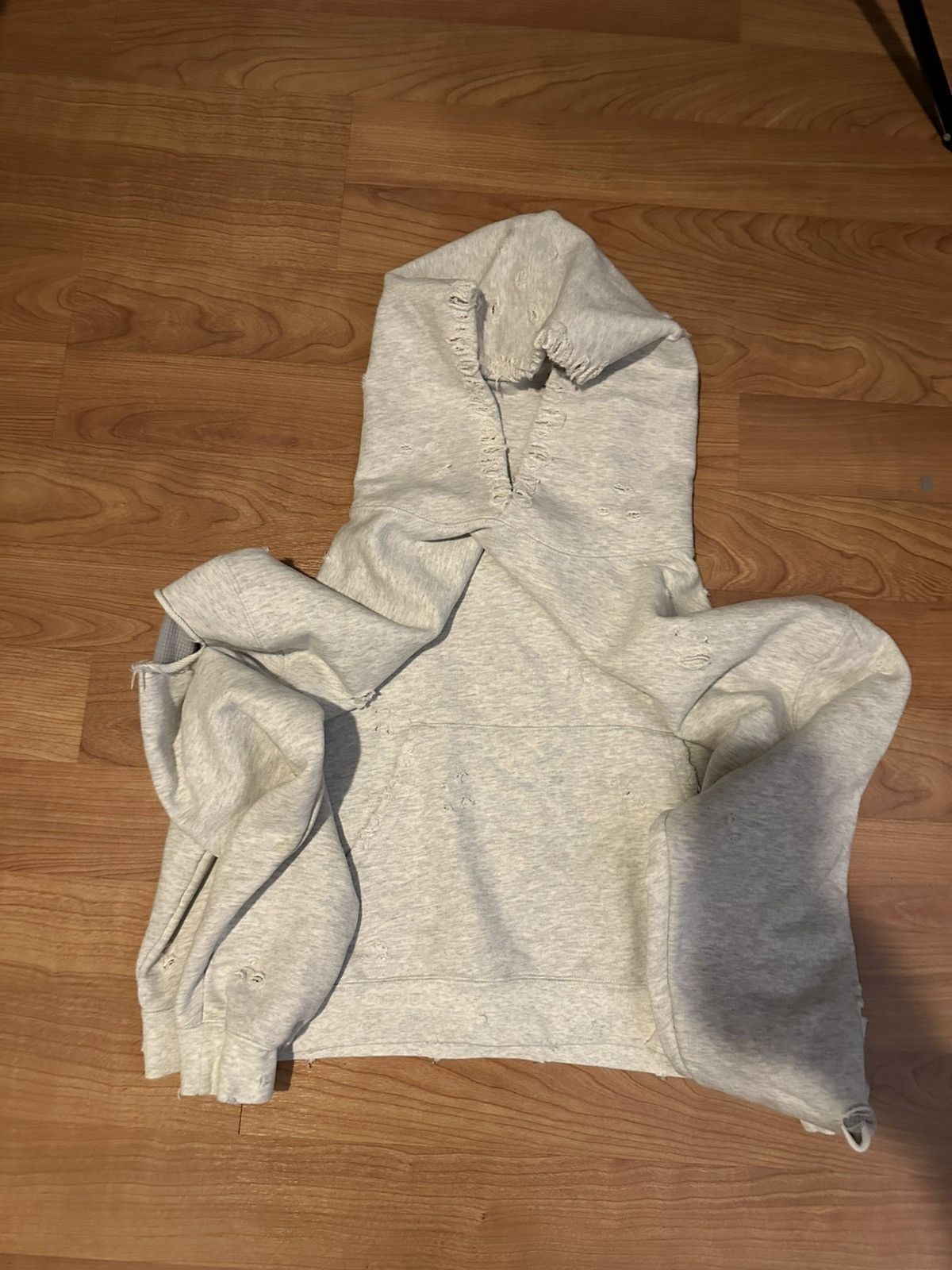 The GV Gallery Dumpster Grey Distressed Hoodie Size US M / EU 48-50 / 2 - 2 Thumbnail