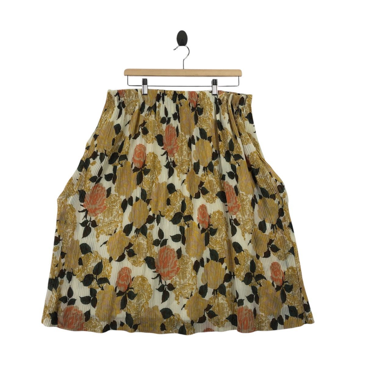Japanese Brand Japanese Brand Designer FLORAL PLEATED Parody Pleat Skirt Size 42" / US 20 - 3 Thumbnail