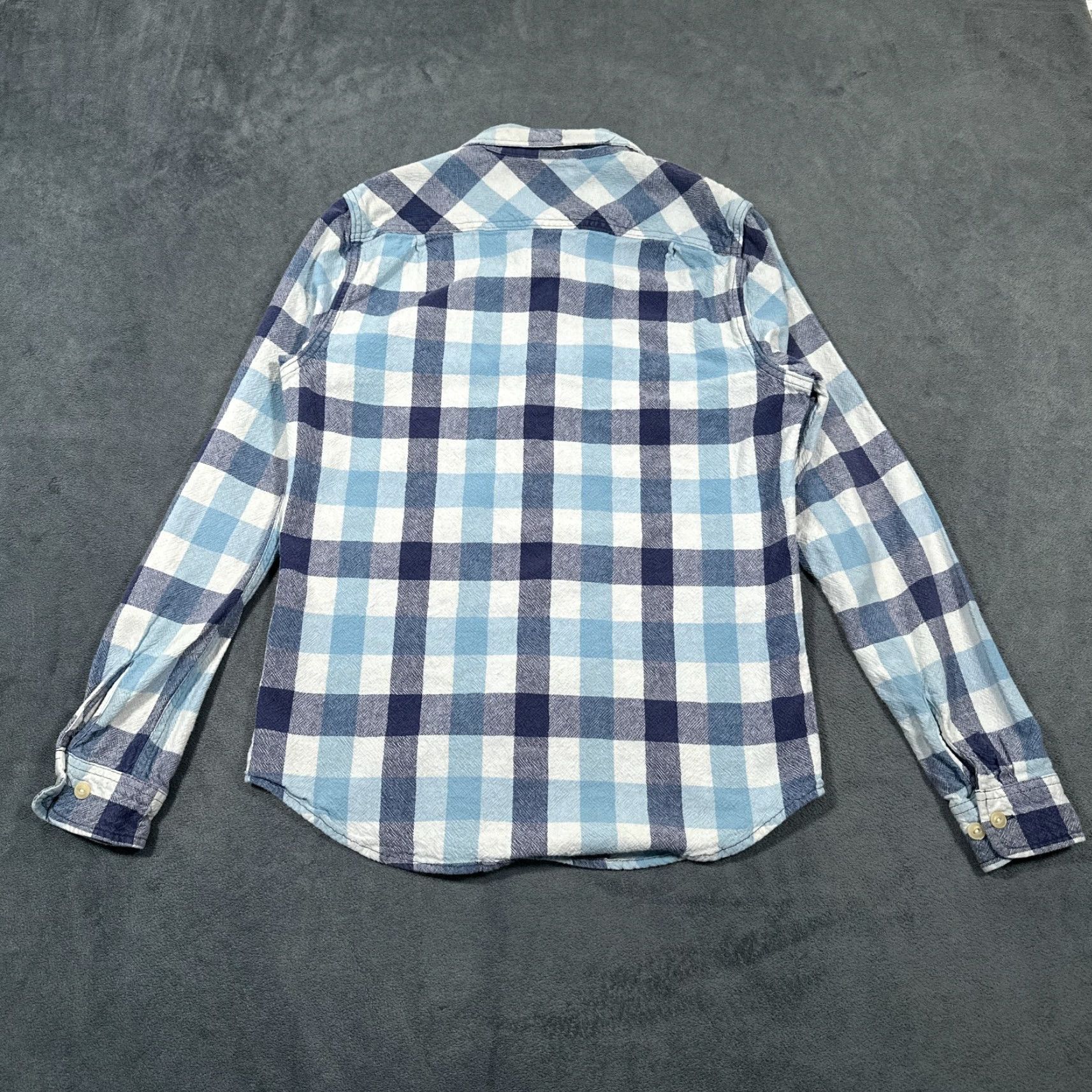 Vintage Denim & Supply Ralph Lauren Shirt Mens Small Blue Plaid Flannel Button-Up Regular Size US S / EU 44-46 / 1 - 6 Thumbnail