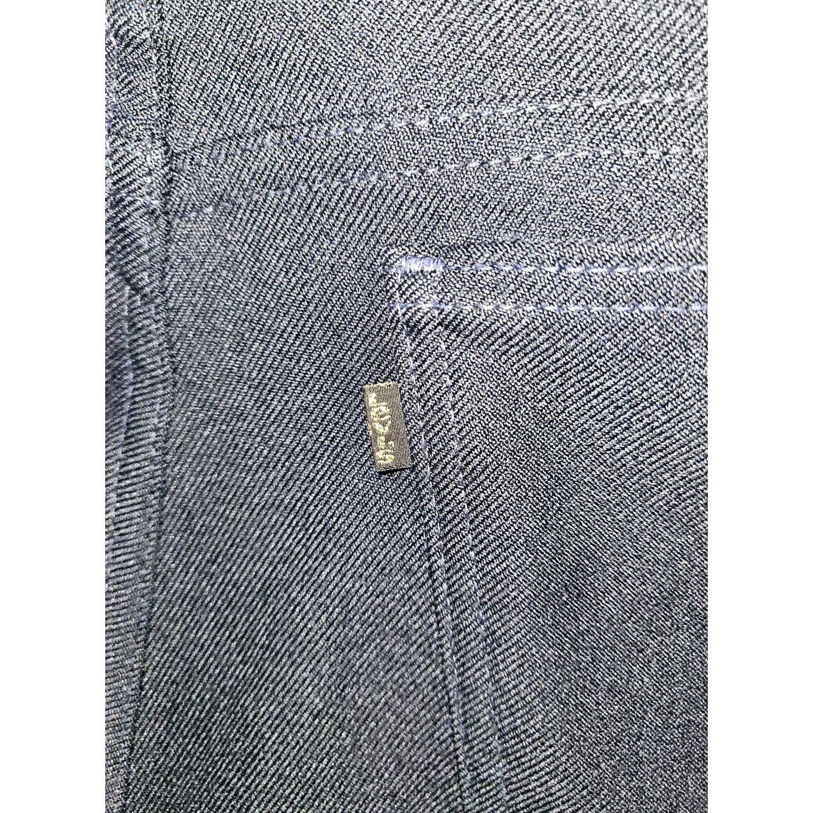 Levi's VINTAGE Levi's Pants Men 40x32 Black Dress Trousers Polyester 90s USA Levis 10517-6117 Straight Front Workwear Size US 40 / EU 56 - 8 Thumbnail