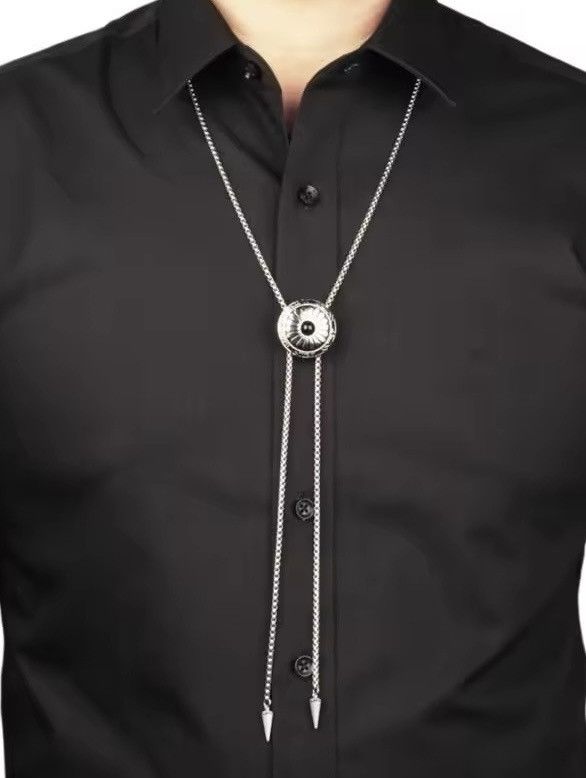 Cowboy Equipment × Vintage Metal Round Flower Bolo Tie Size ONE SIZE - 1 Thumbnail