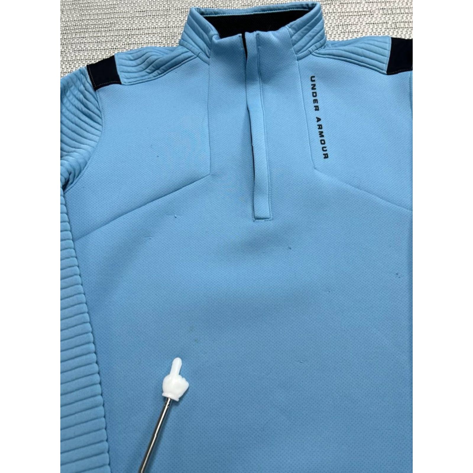Under Armour Under Armour ColdGear Sweater Mens M Blue 1/4 Zip Pullover Running Winter Navy/Blue (Adult Medium) Size US M / EU 48-50 / 2 - 6 Thumbnail
