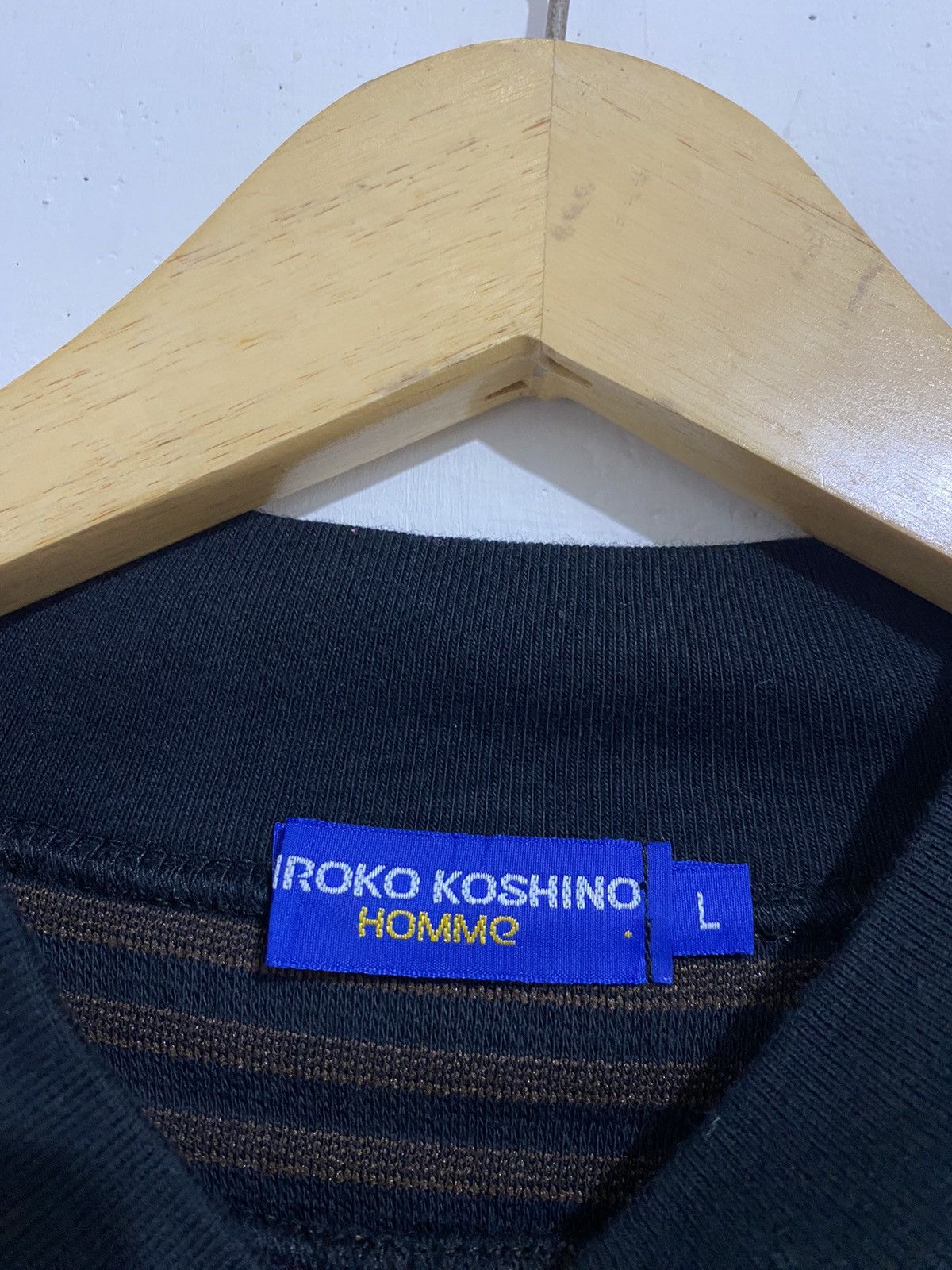 Hiroko Koshino Homme 🖤BLACFRIDAY🖤Japanese Hiroko Khishino Stripped Turtleneck Size US L / EU 52-54 / 3 - 5 Thumbnail