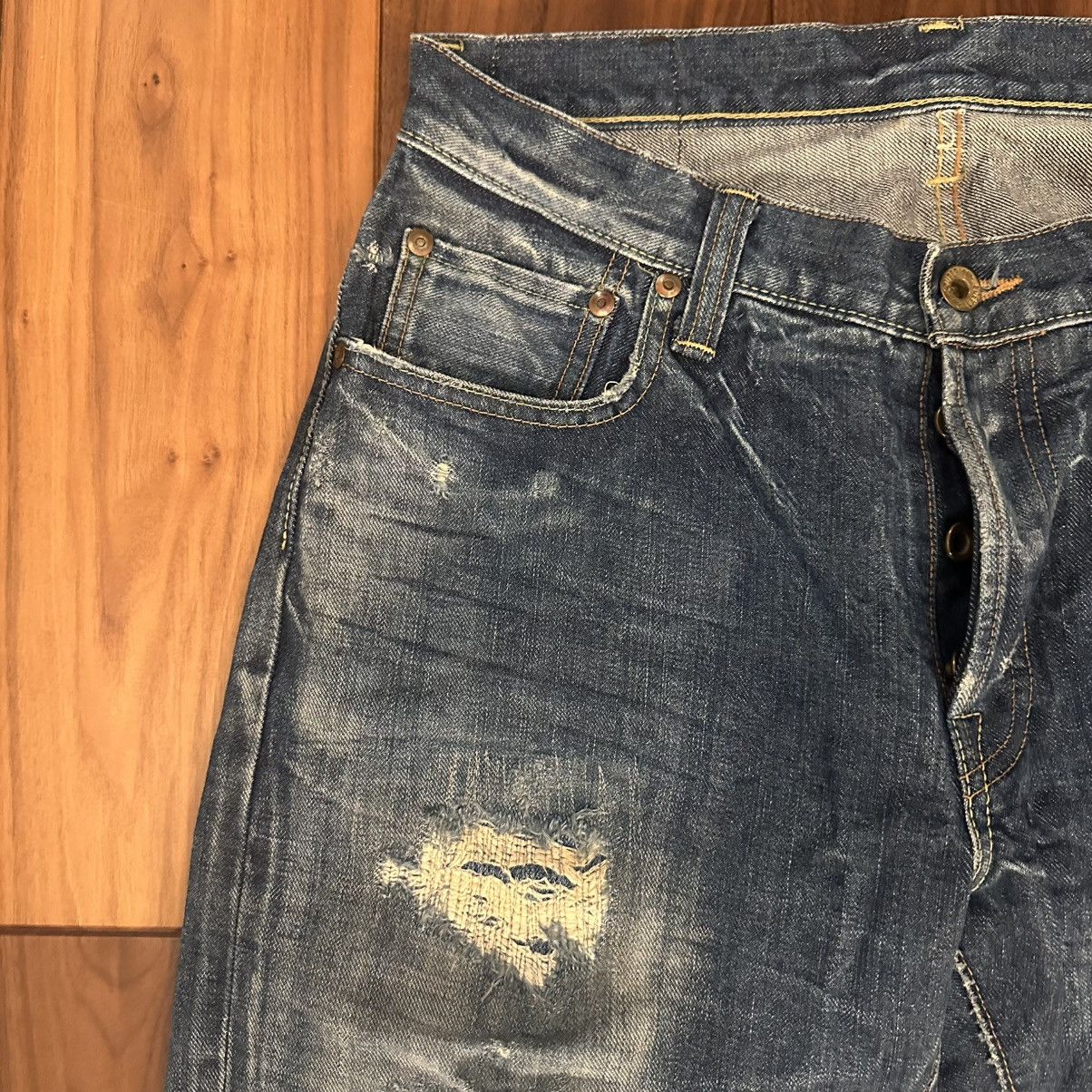 The Superior Labor The superior labor damaged danim pant W32 Made In Japan Size US 32 / EU 48 - 4 Thumbnail